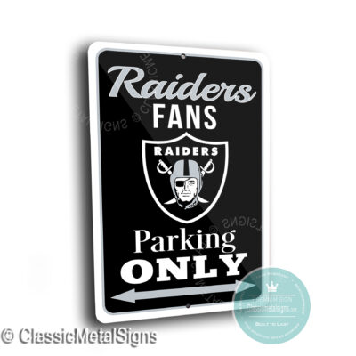 Las Vegas Raiders Parking signs