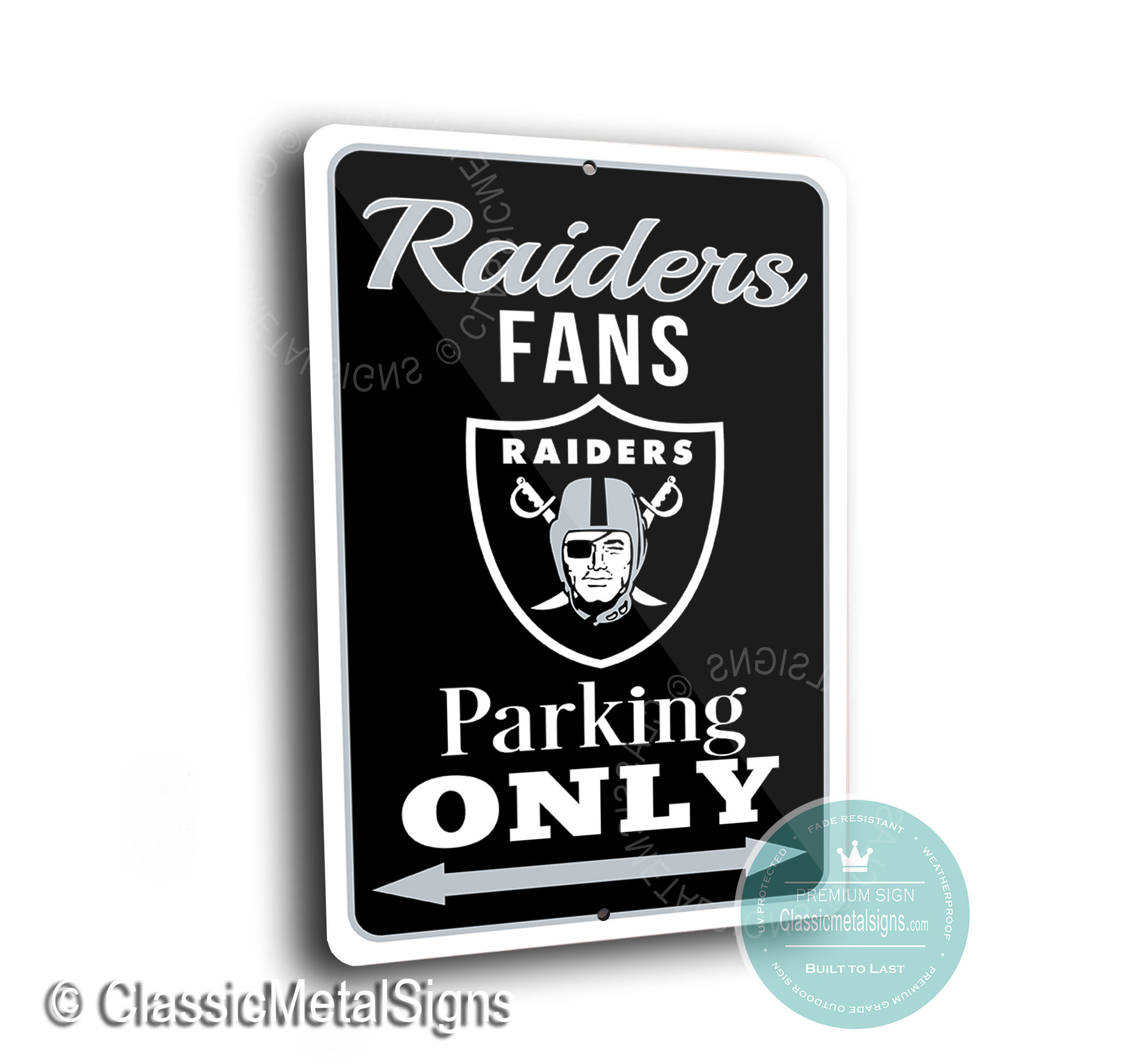 Las Vegas Raiders Parking signs