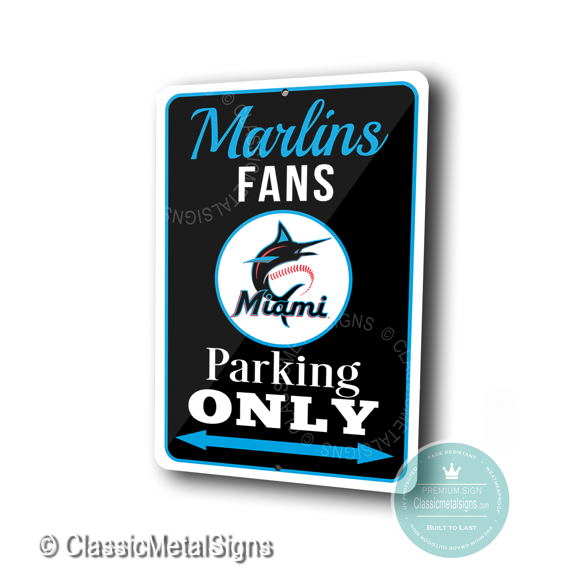  MLB - Miami Marlins Heavy Duty Aluminum Color Emblem