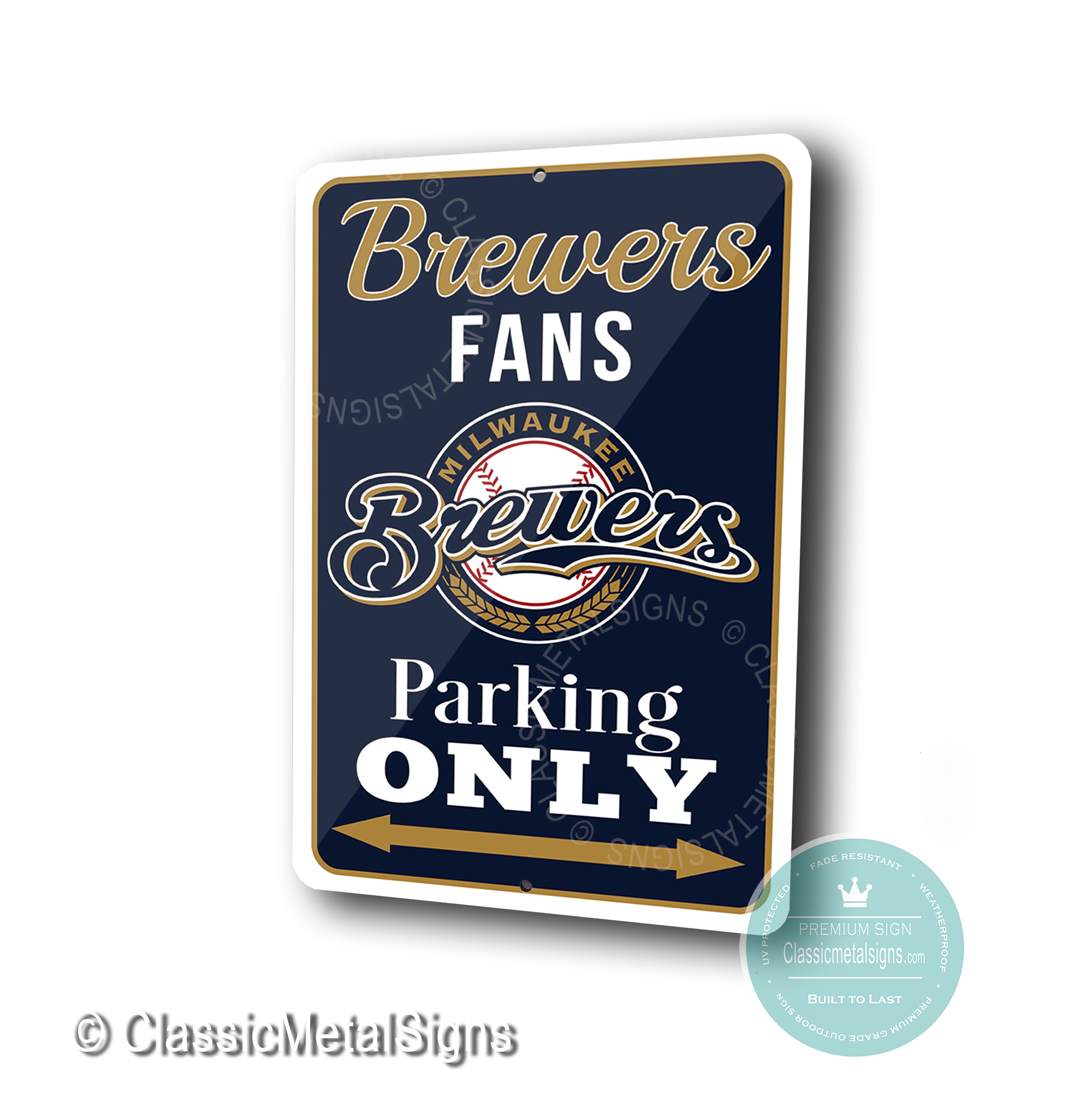 Milwaukee Brewers Parking Only signs