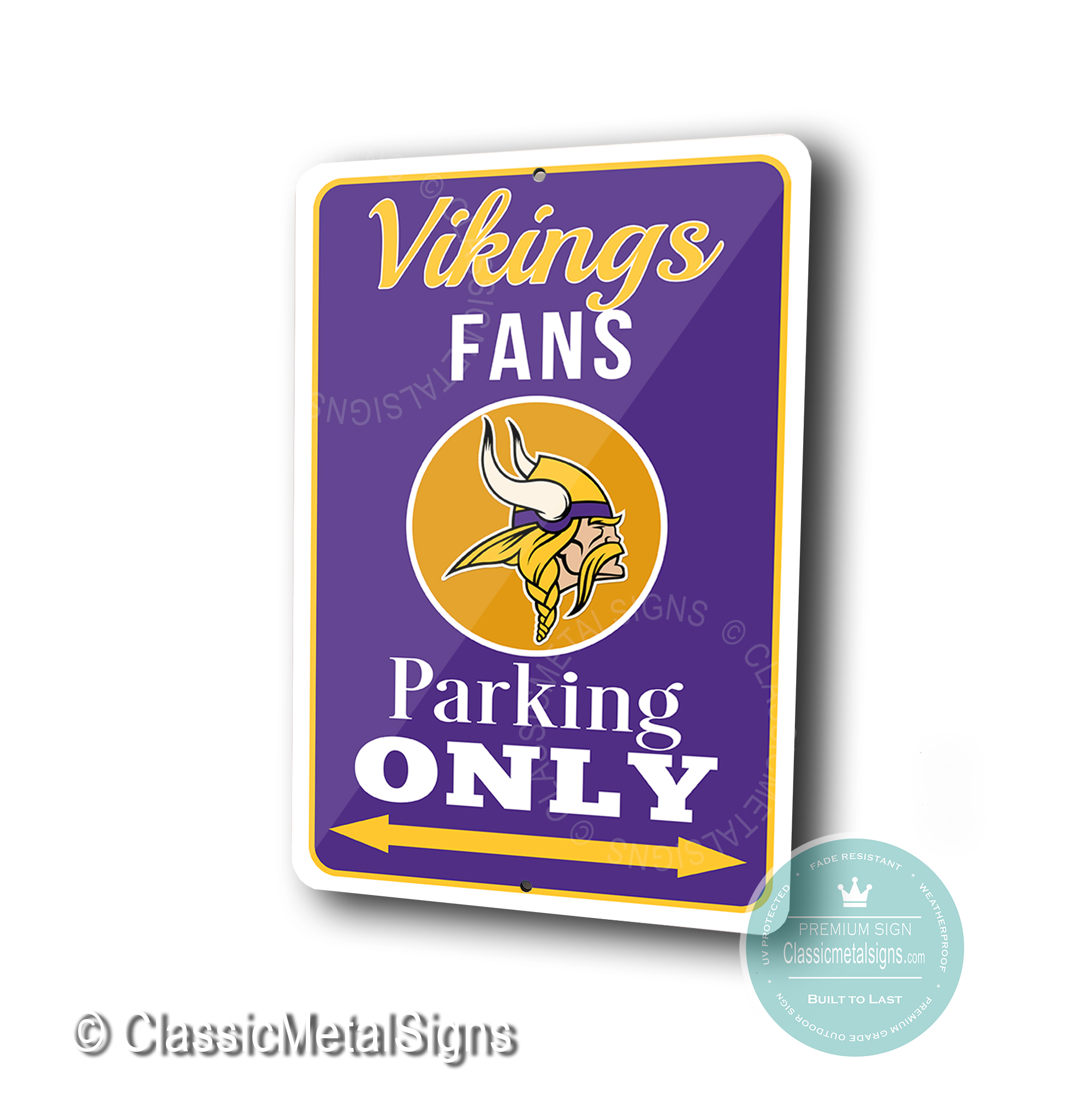 Minnesota Vikings Parking Only Signs