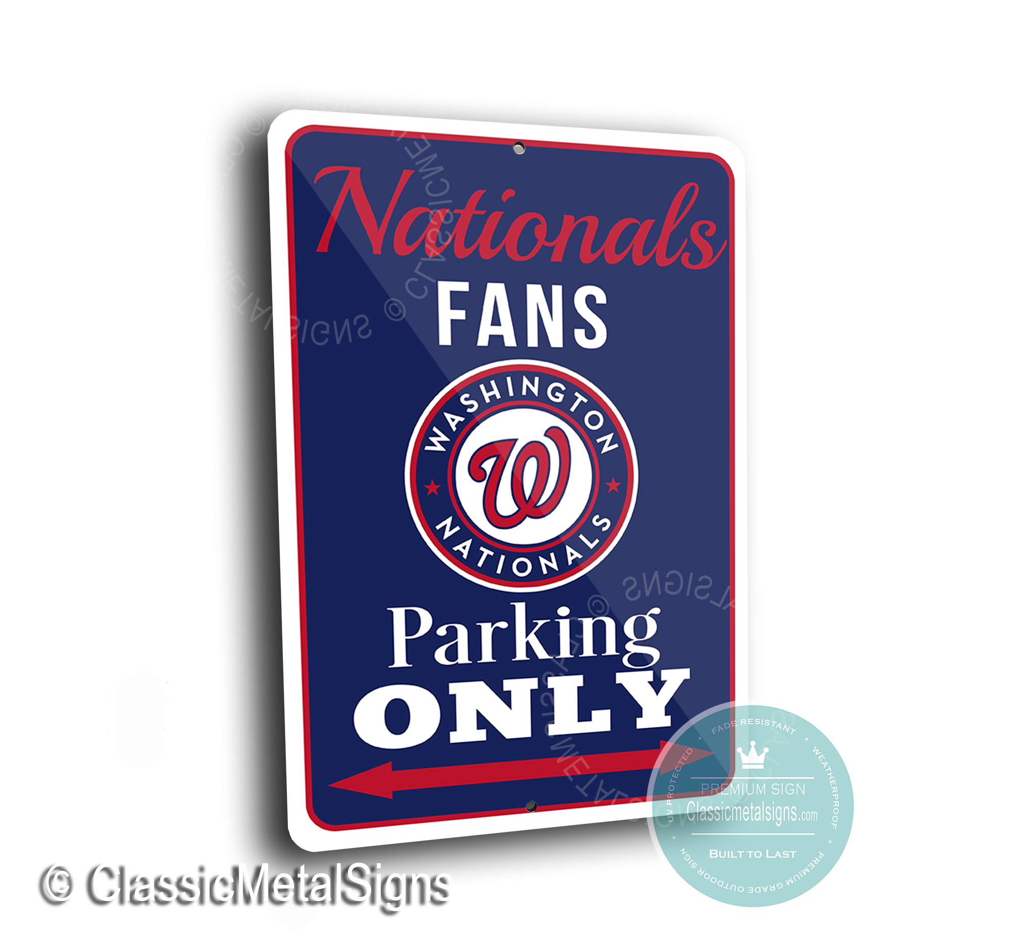Nationals Parking Only signs