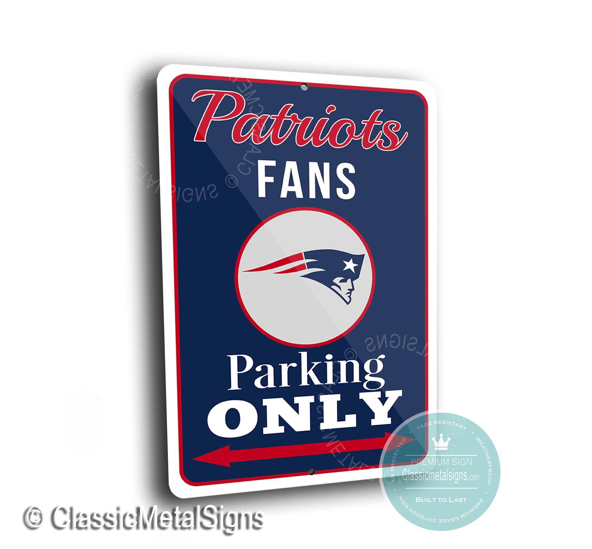 New England Patriots Parking Sign 
