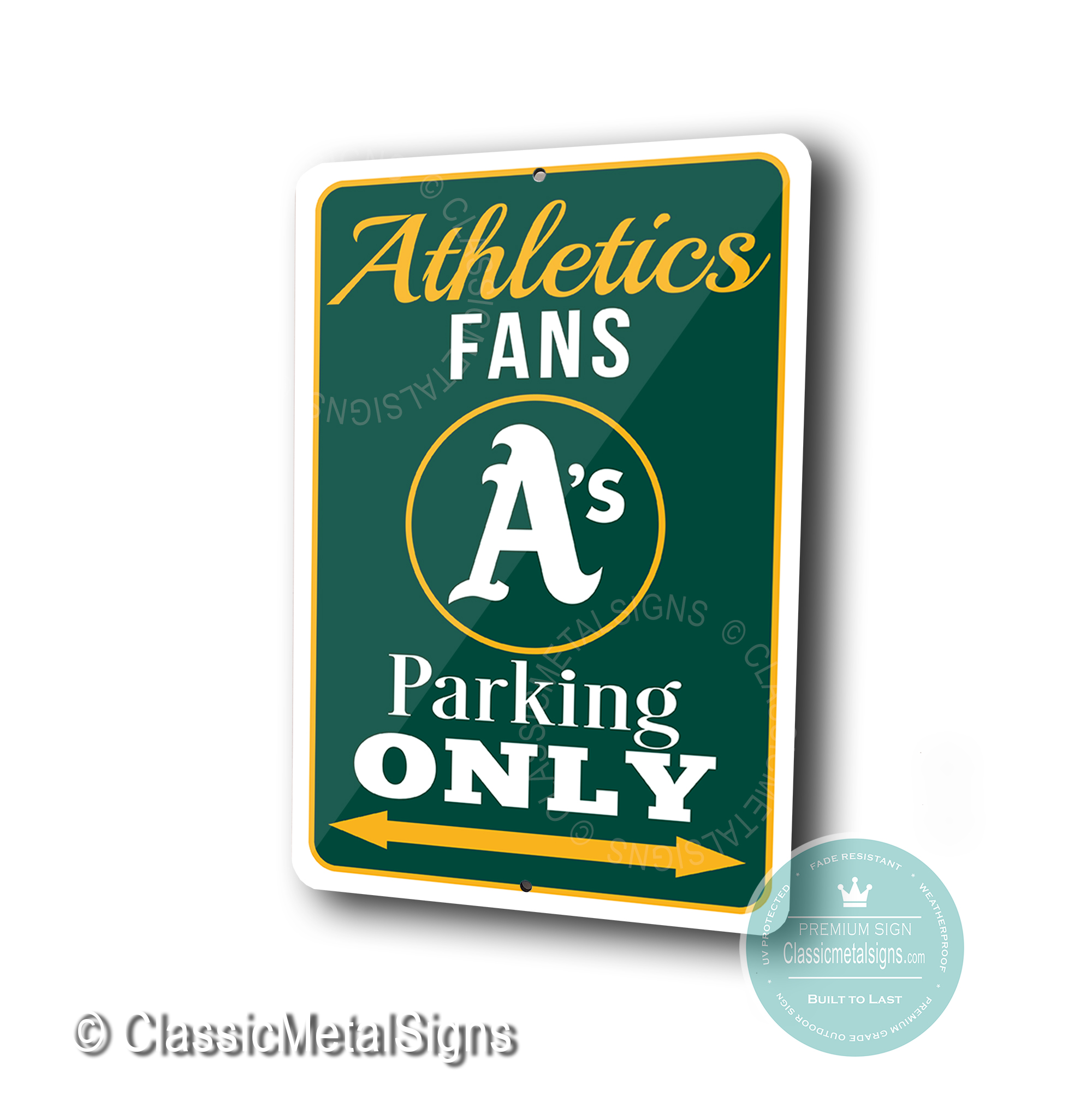 Oakland Athletics Parking Only Signs