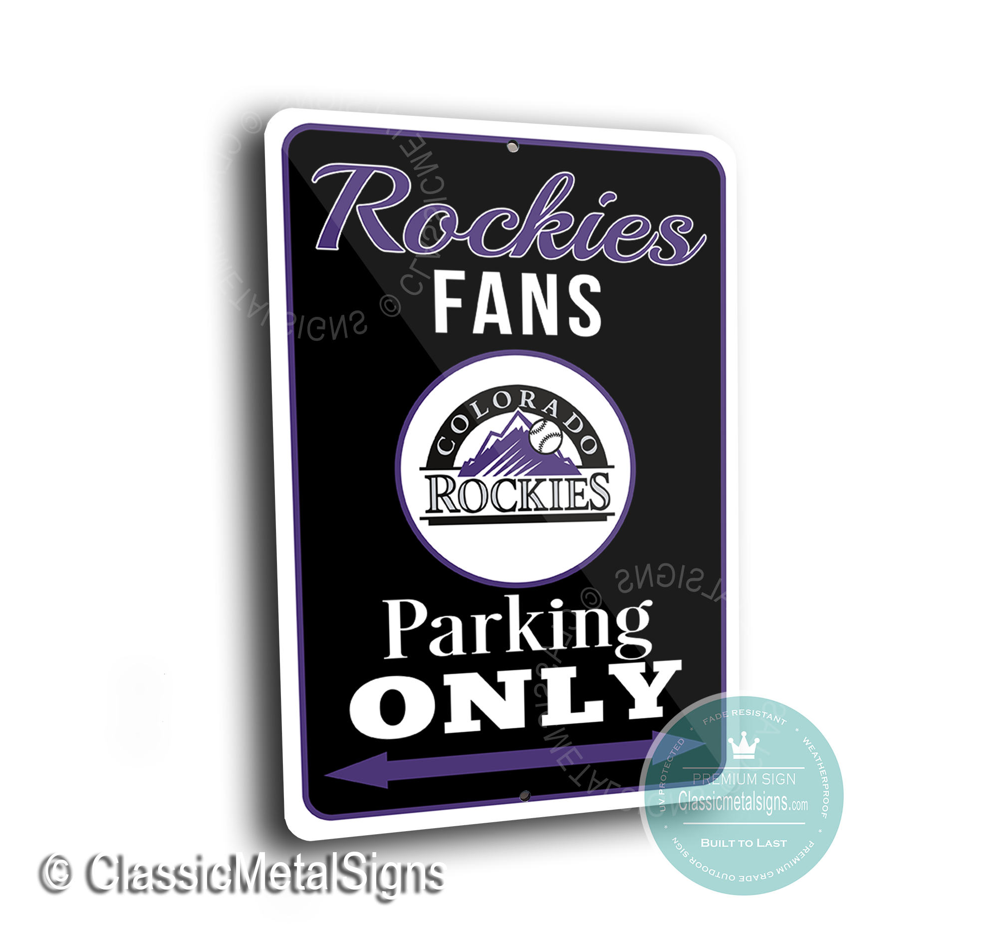 Rockies Parking Only sign