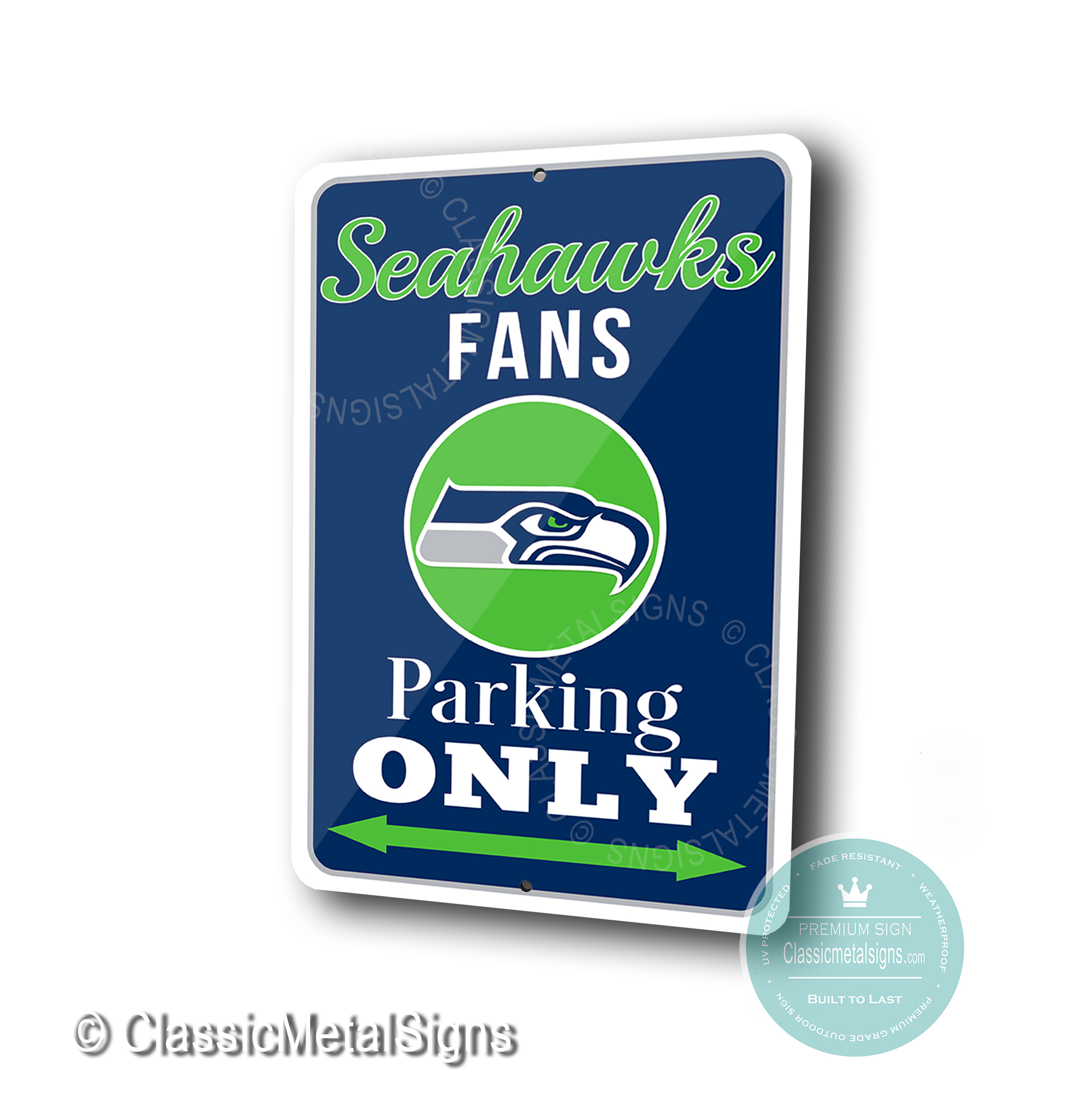 Seattle Seahawks Parking Only Signs