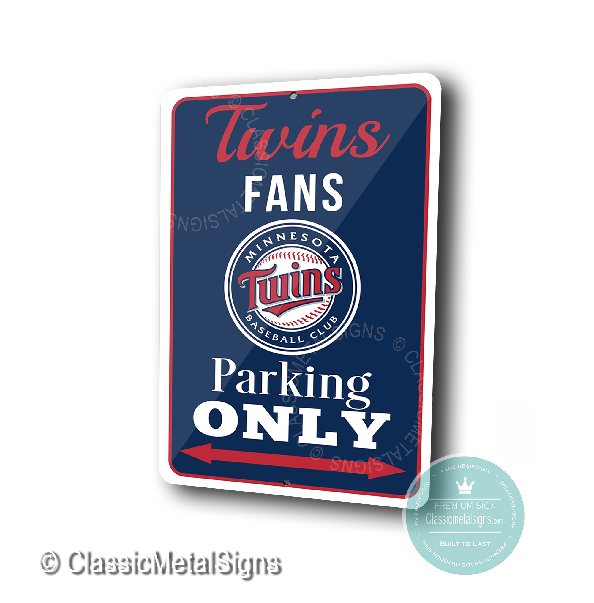 Twins Parking Only Sign