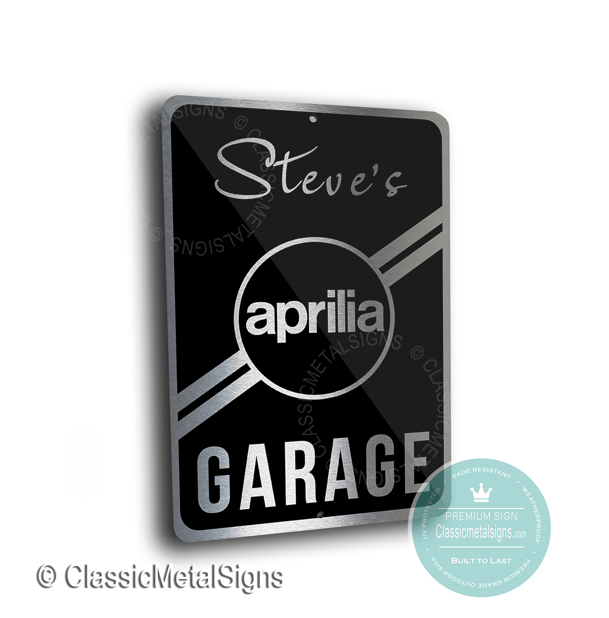 Aprilla Garage Sign