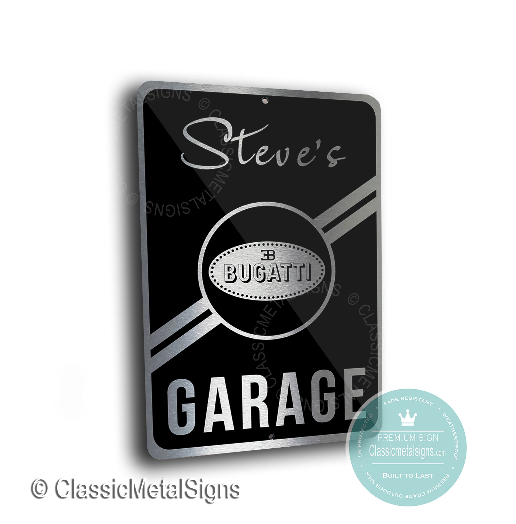 Bugatti Garage Signs