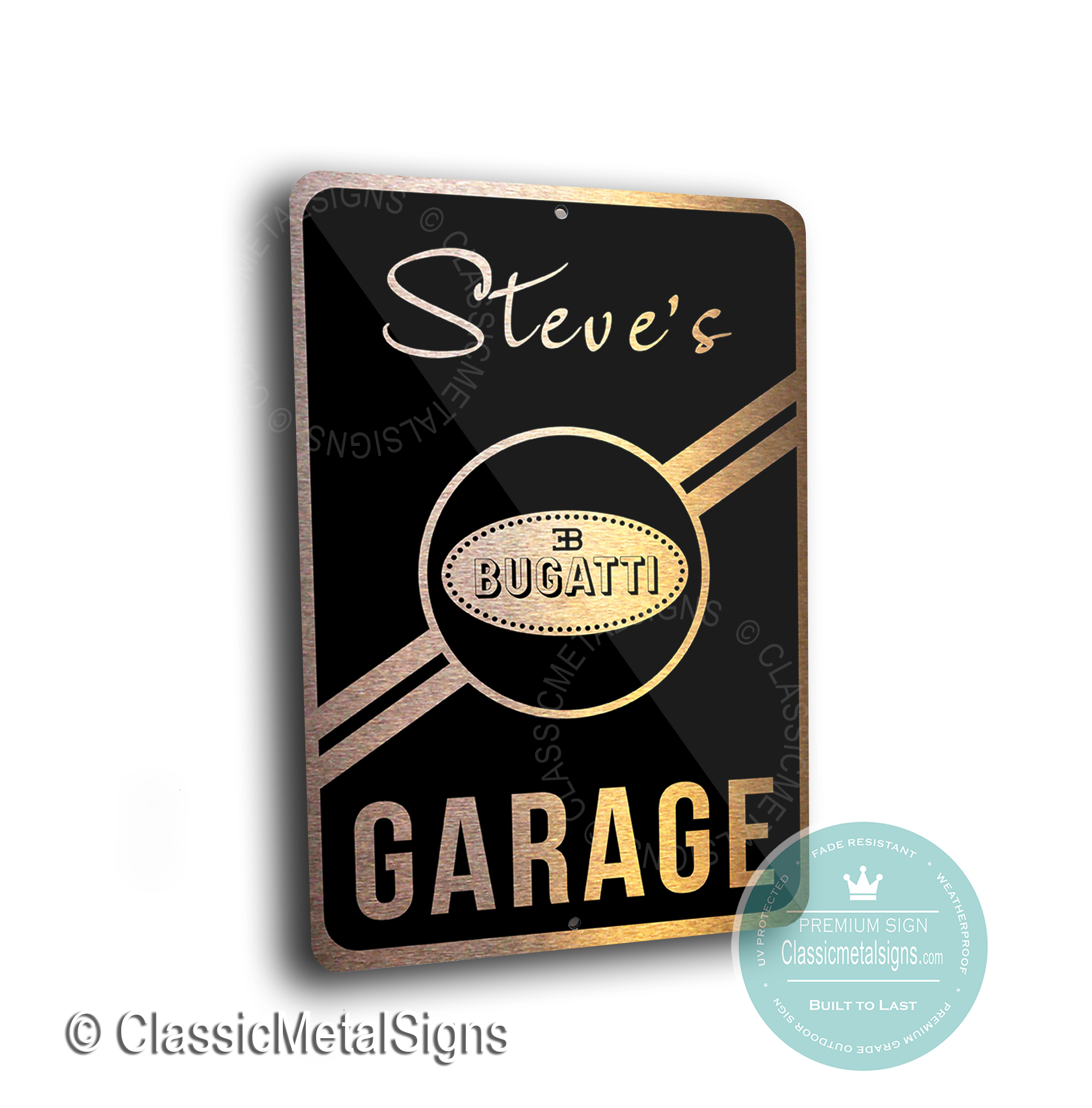 Custom Bugatti Garage Signs