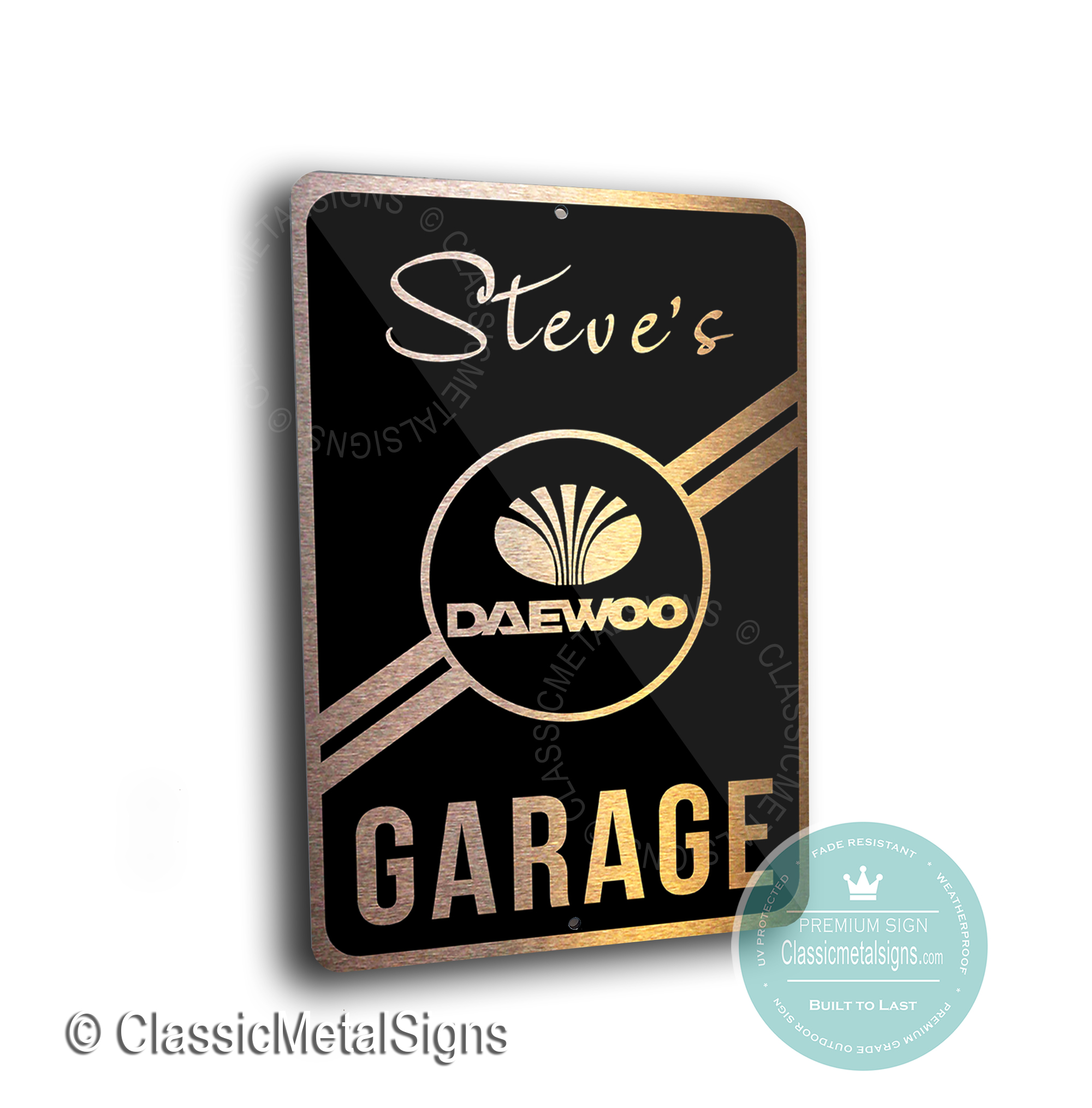 Custom Daewoo Garage Sign