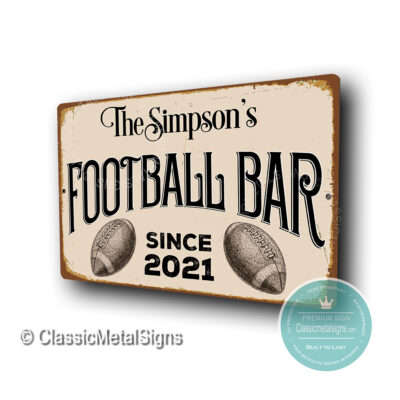 Custom Football Bar Signss