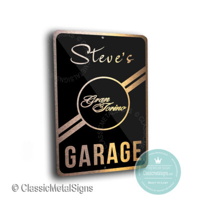 Custom Gran Torino Garage Signs