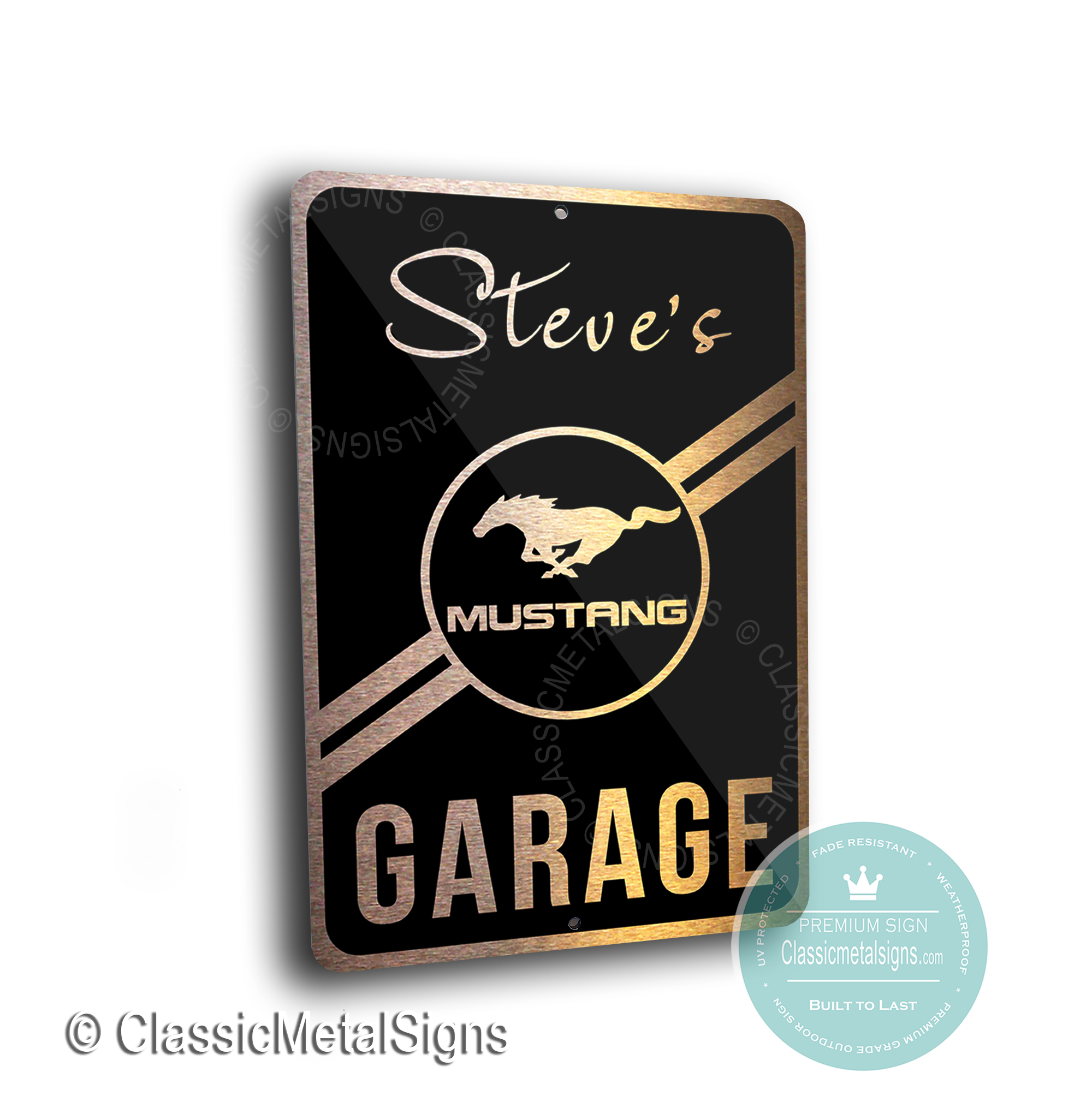 Custom Mustang Garage Sign