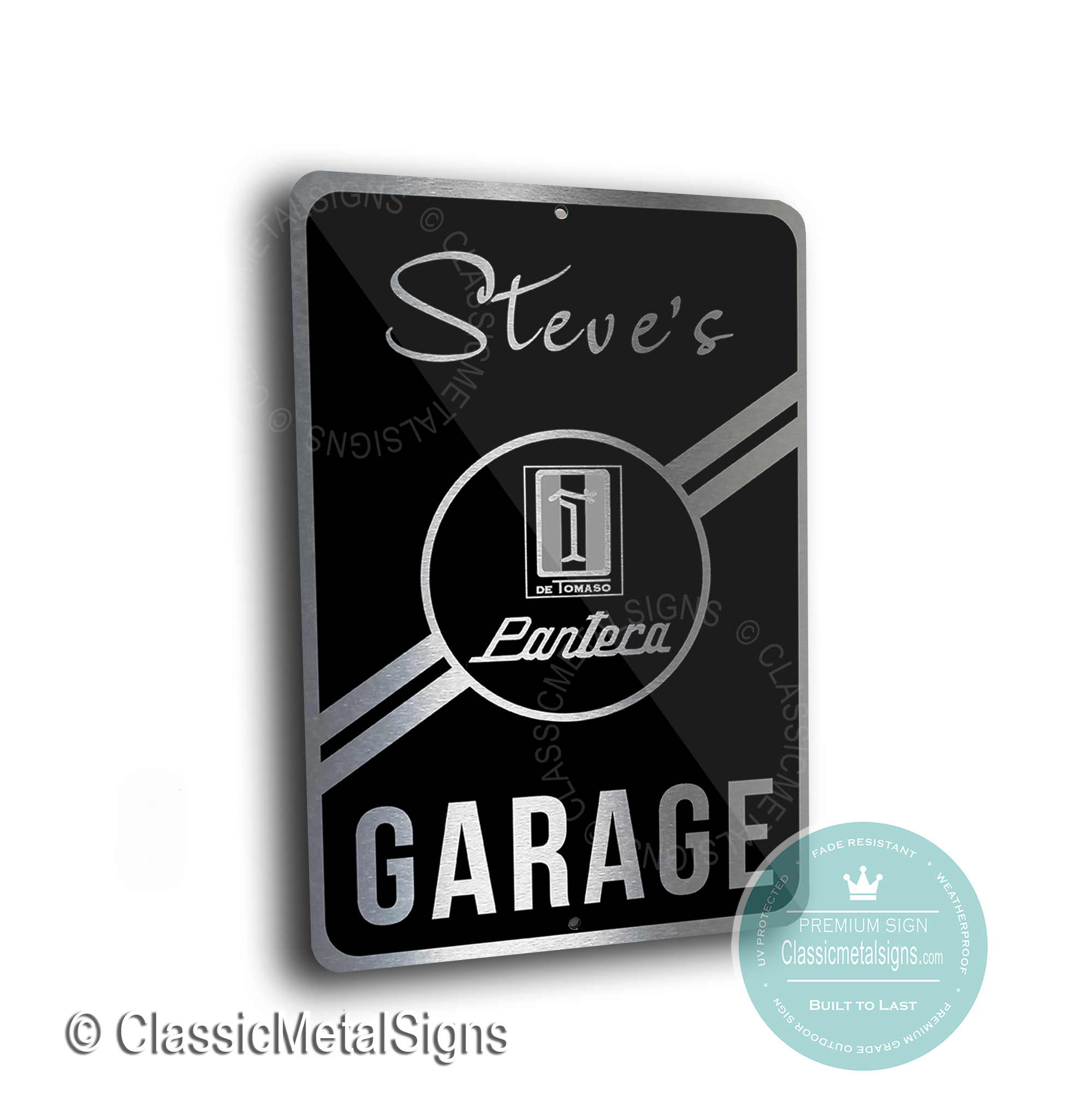 De Tomaso Garage Signs