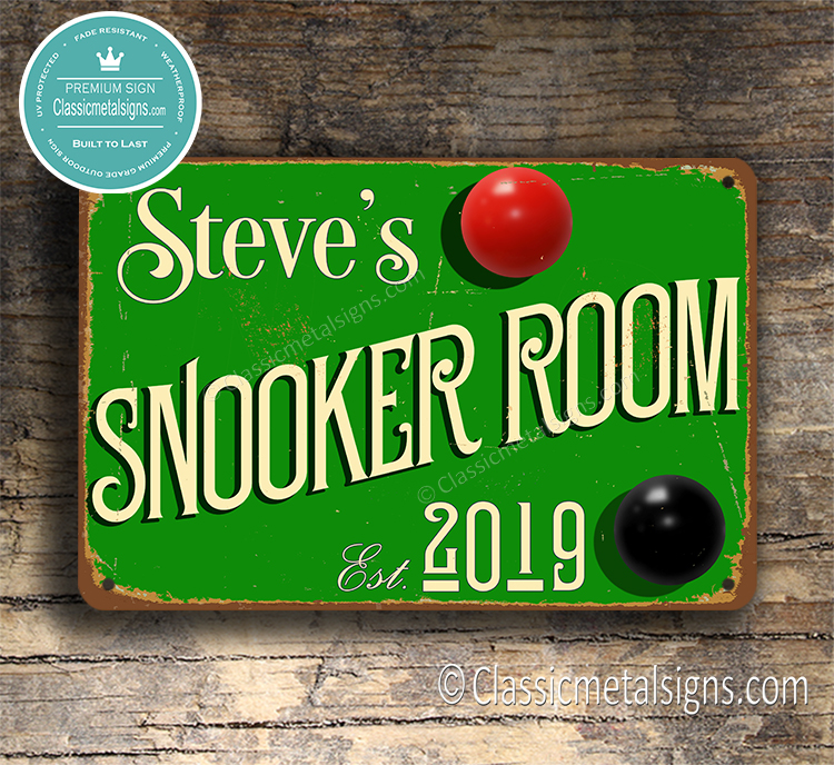 Snooker Room Sign