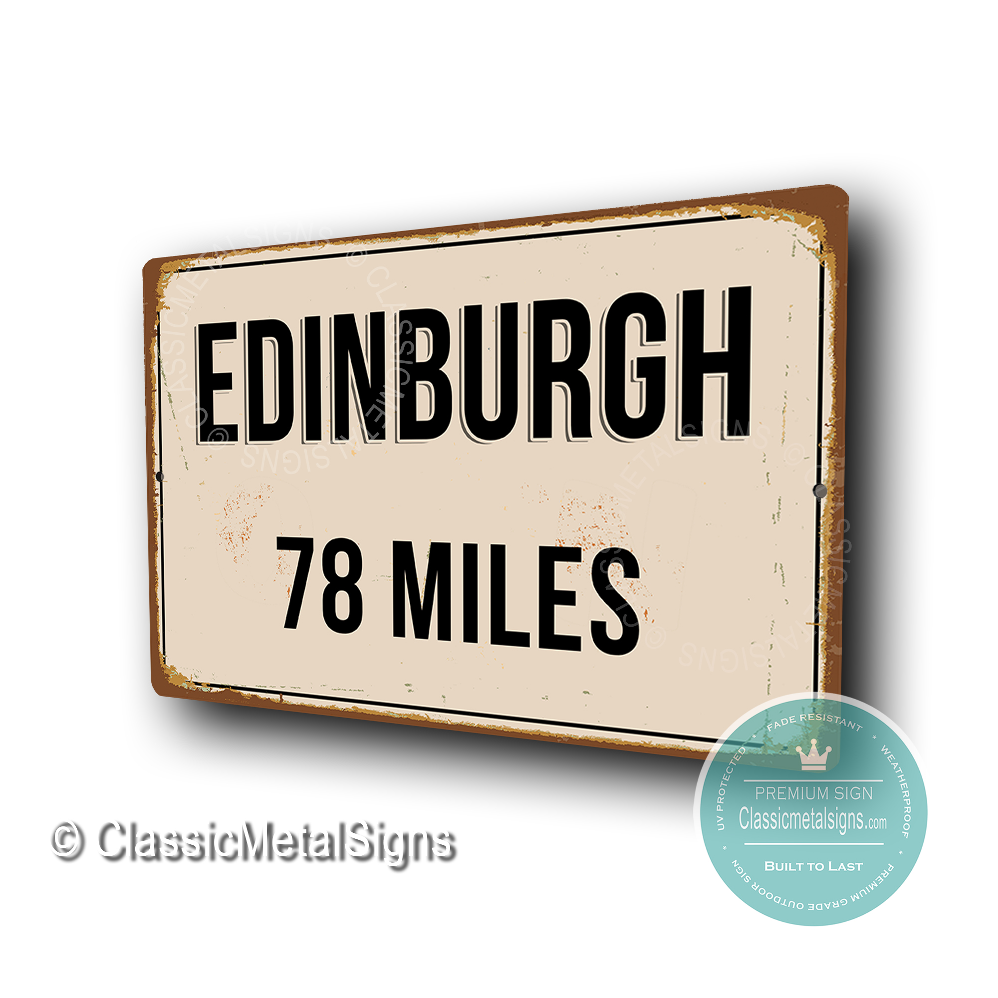 Edinburgh Distance Sign