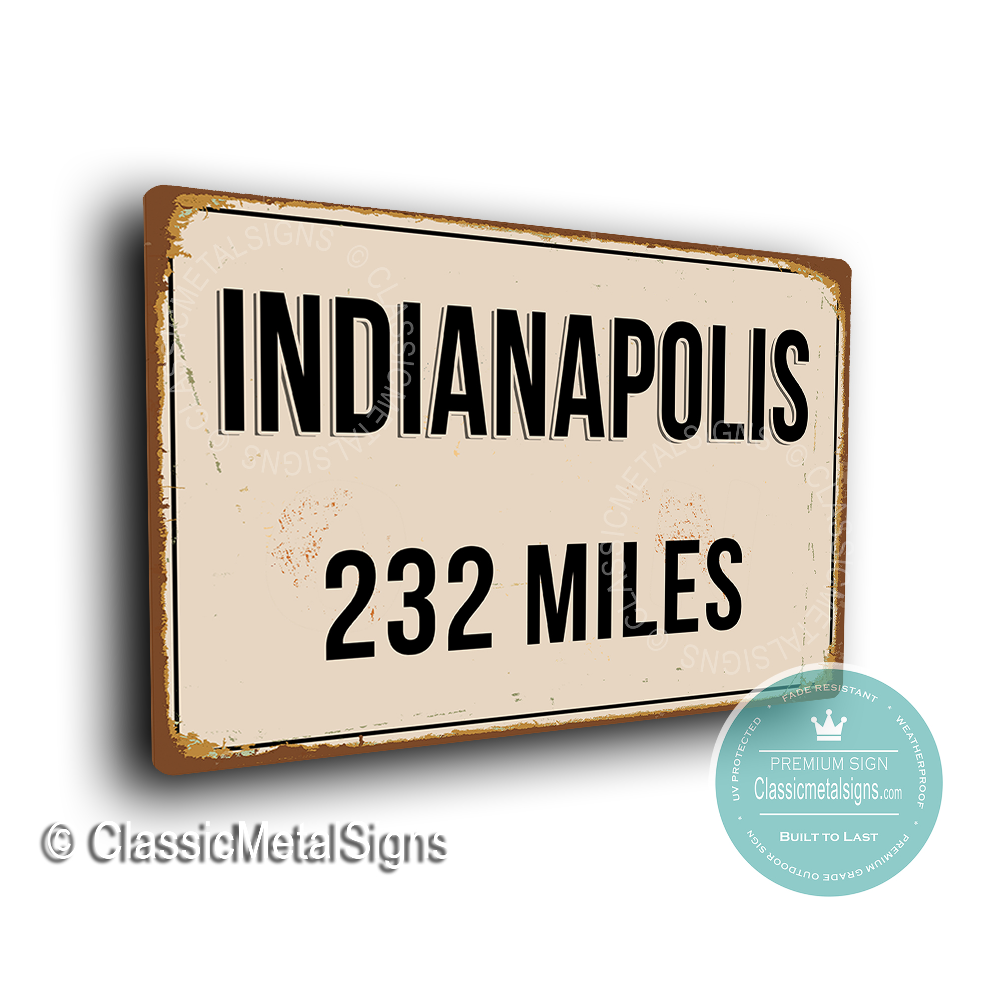 Indianapolis Distance Sign