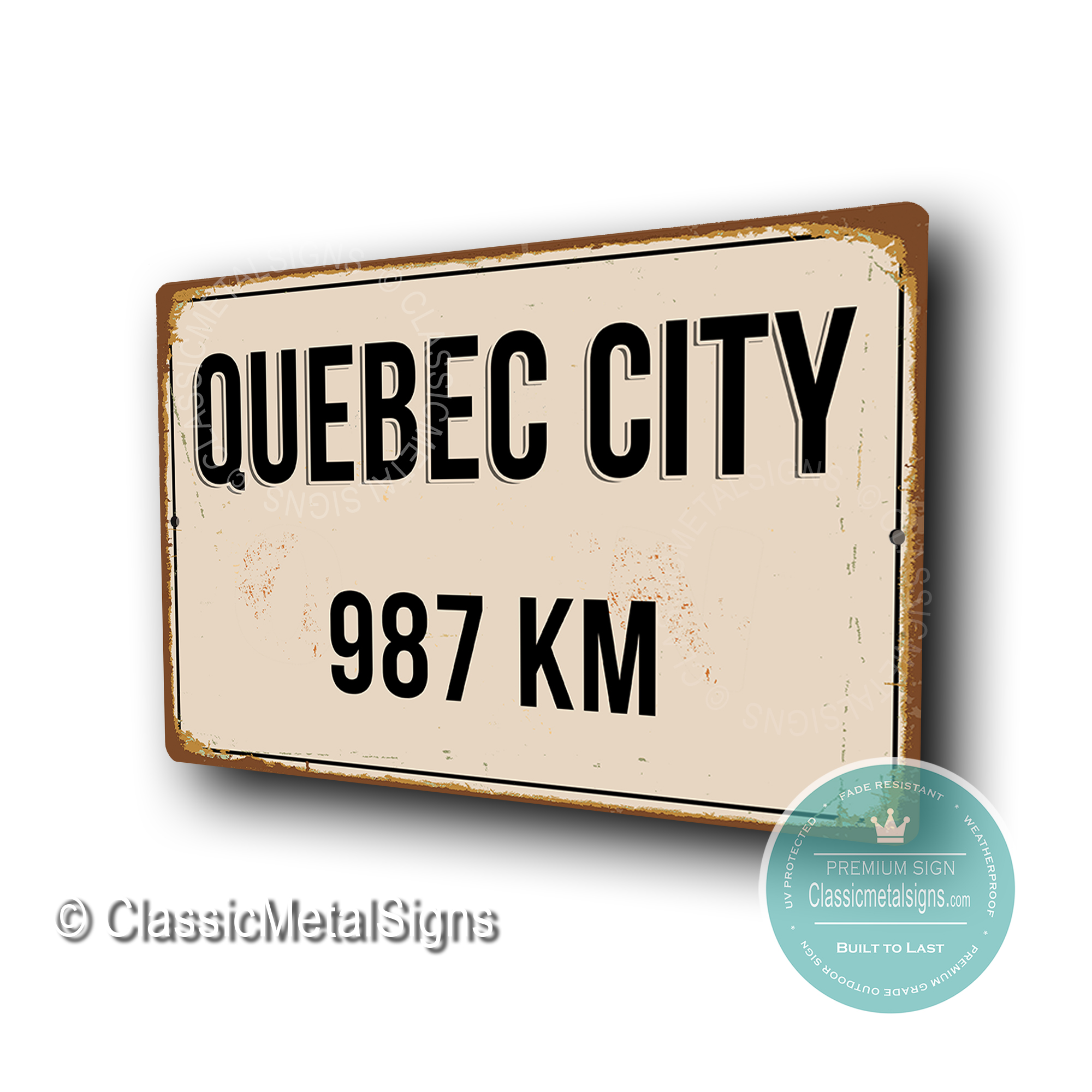 Quebec Distance Sign