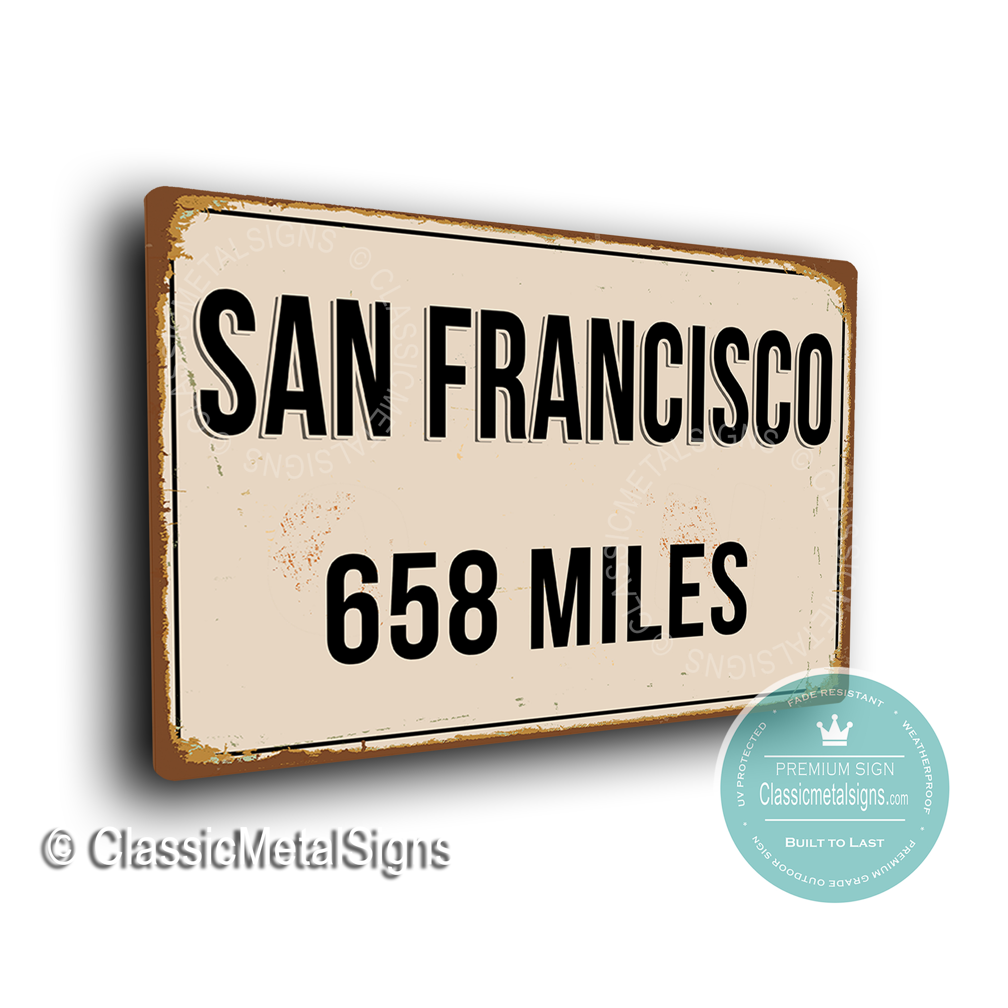 San Francisco Distance Sign
