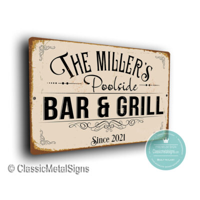 Backyard Bar and Grill Signs