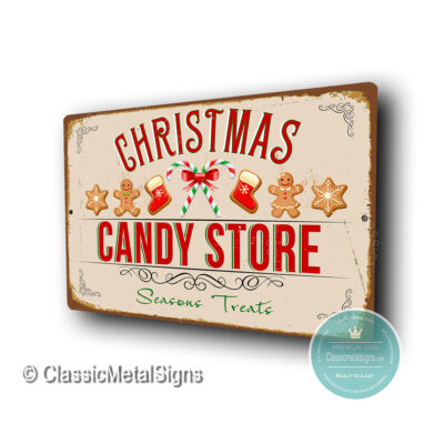 Christmas Candy Store Signs