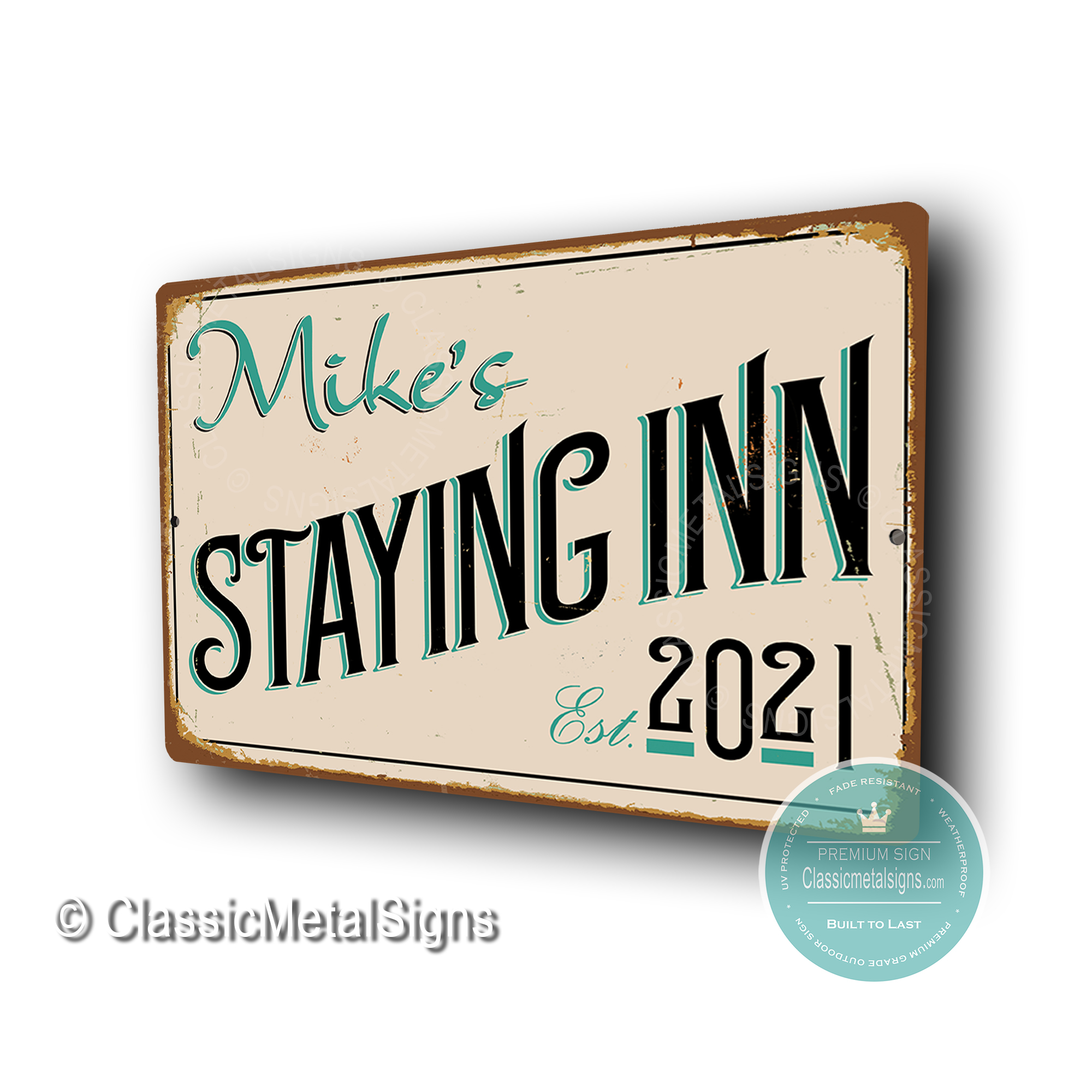 Custom Staying Inn Bar Sign
