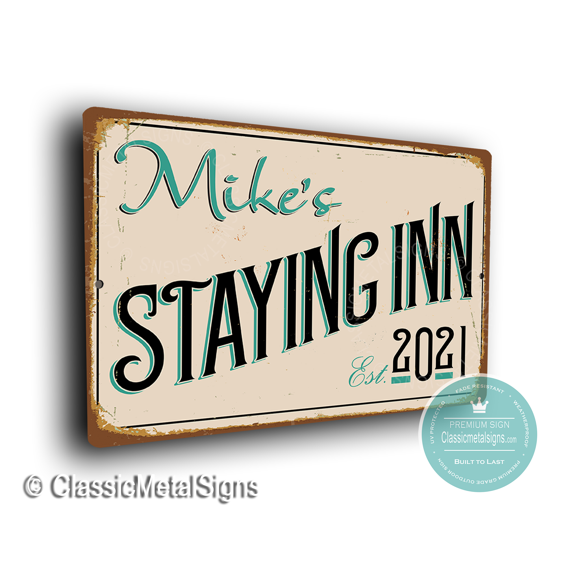 Custom Staying Inn Bar Sign