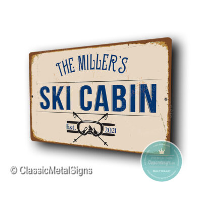 Ski Cabin sign