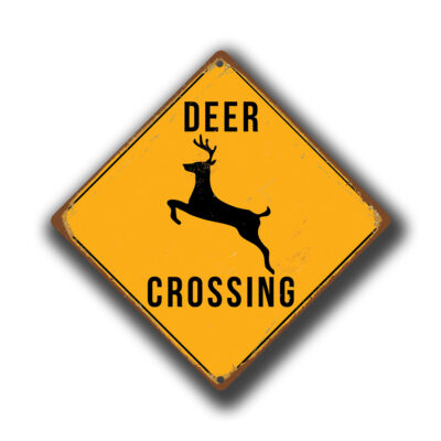 deer crossing sign