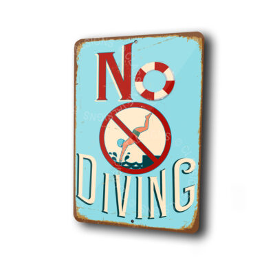 No Diving Pool Signs