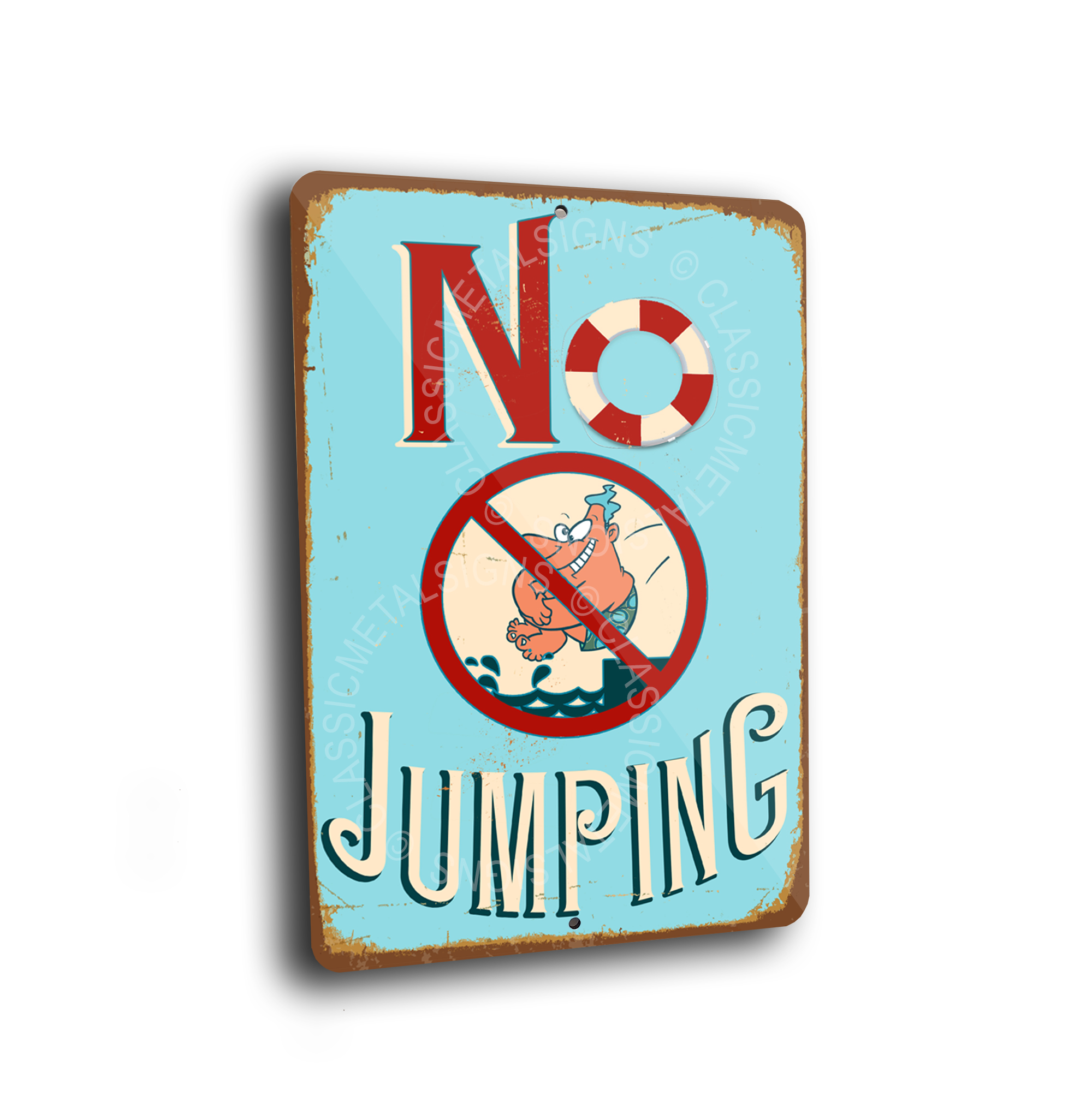 No Jumping Signs