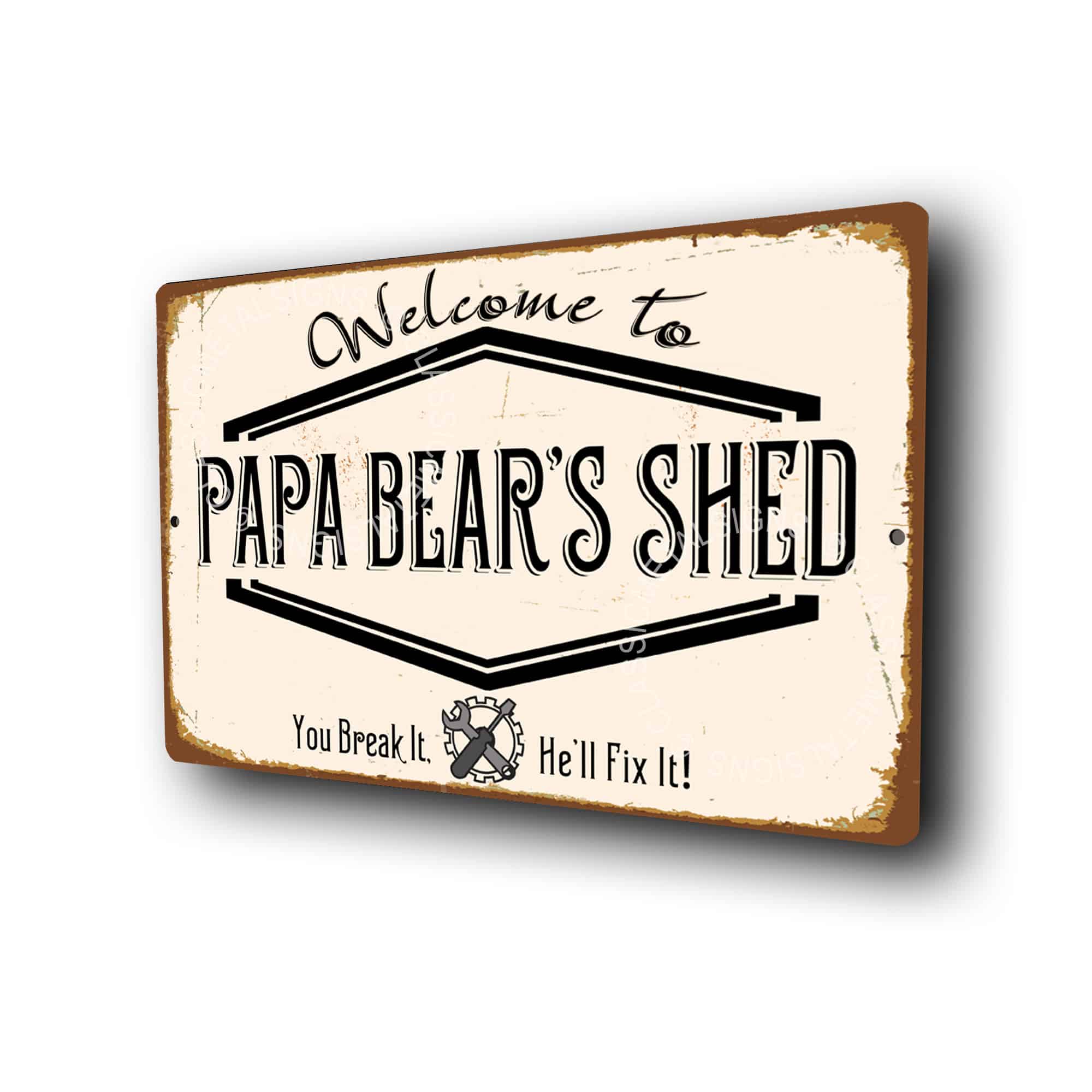 Papa Bear's Shed Sign