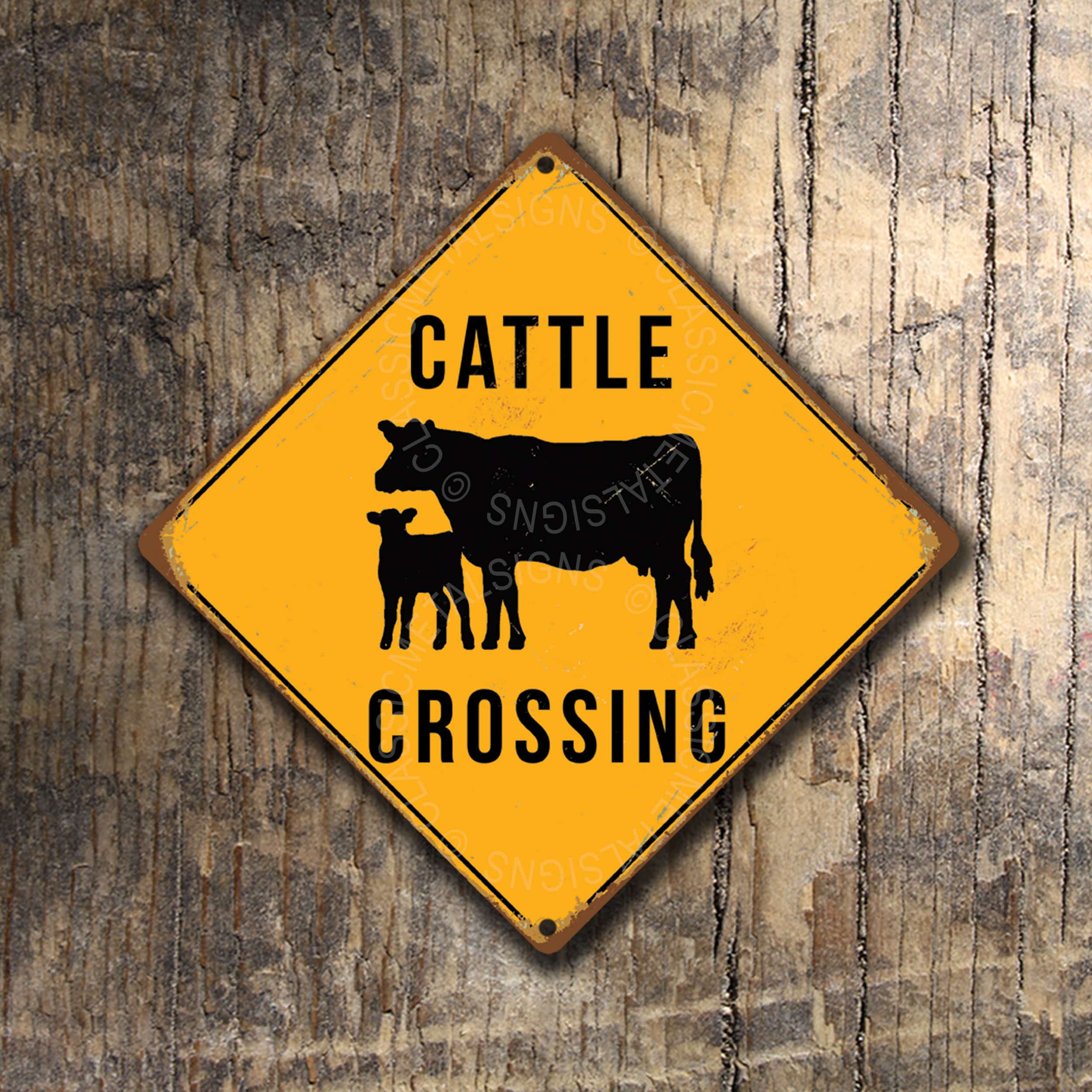 Cattle Crossing Shed Sign, Cattle Signs, Crossing Signs