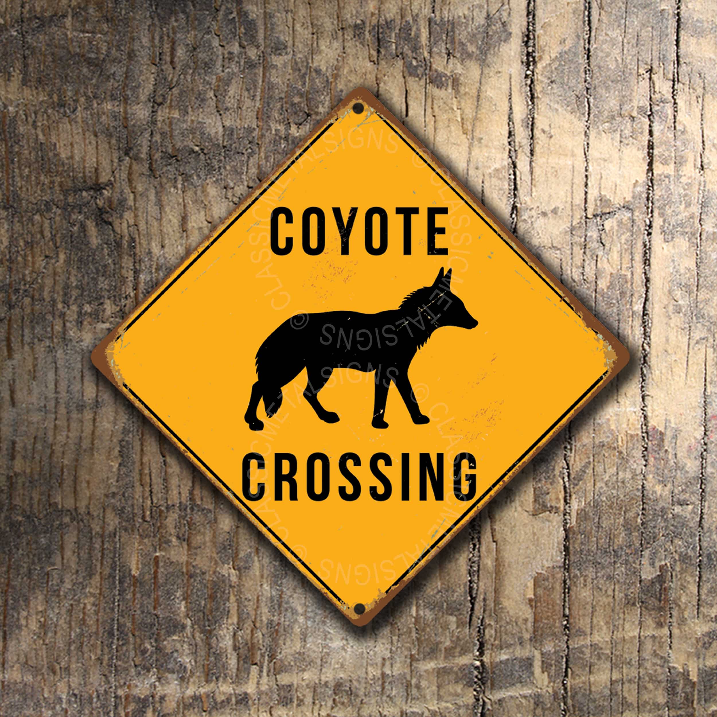 Coyote Crossing Signs