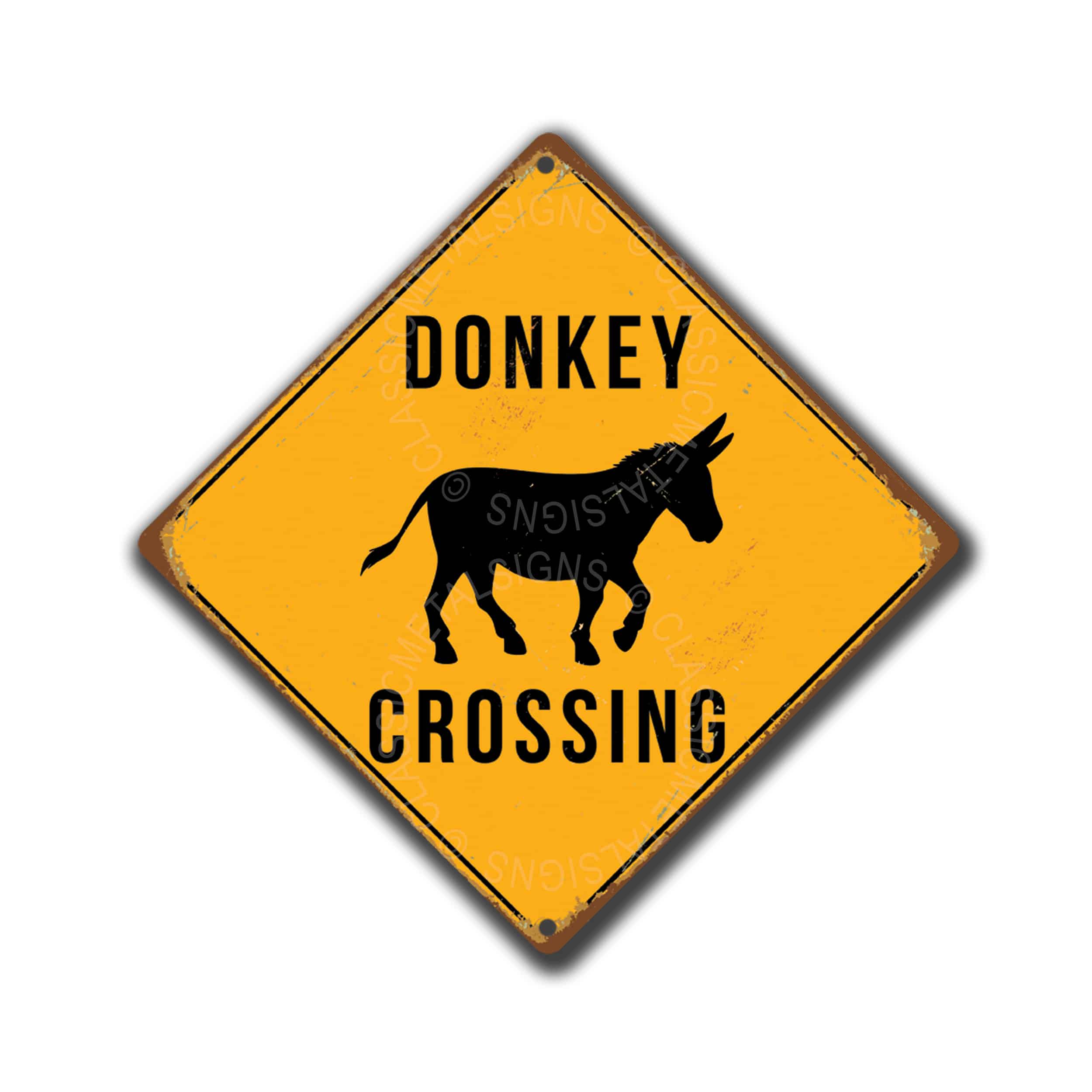 Donkey Crossing Signs