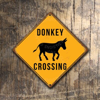 Donkey Crossing Sign