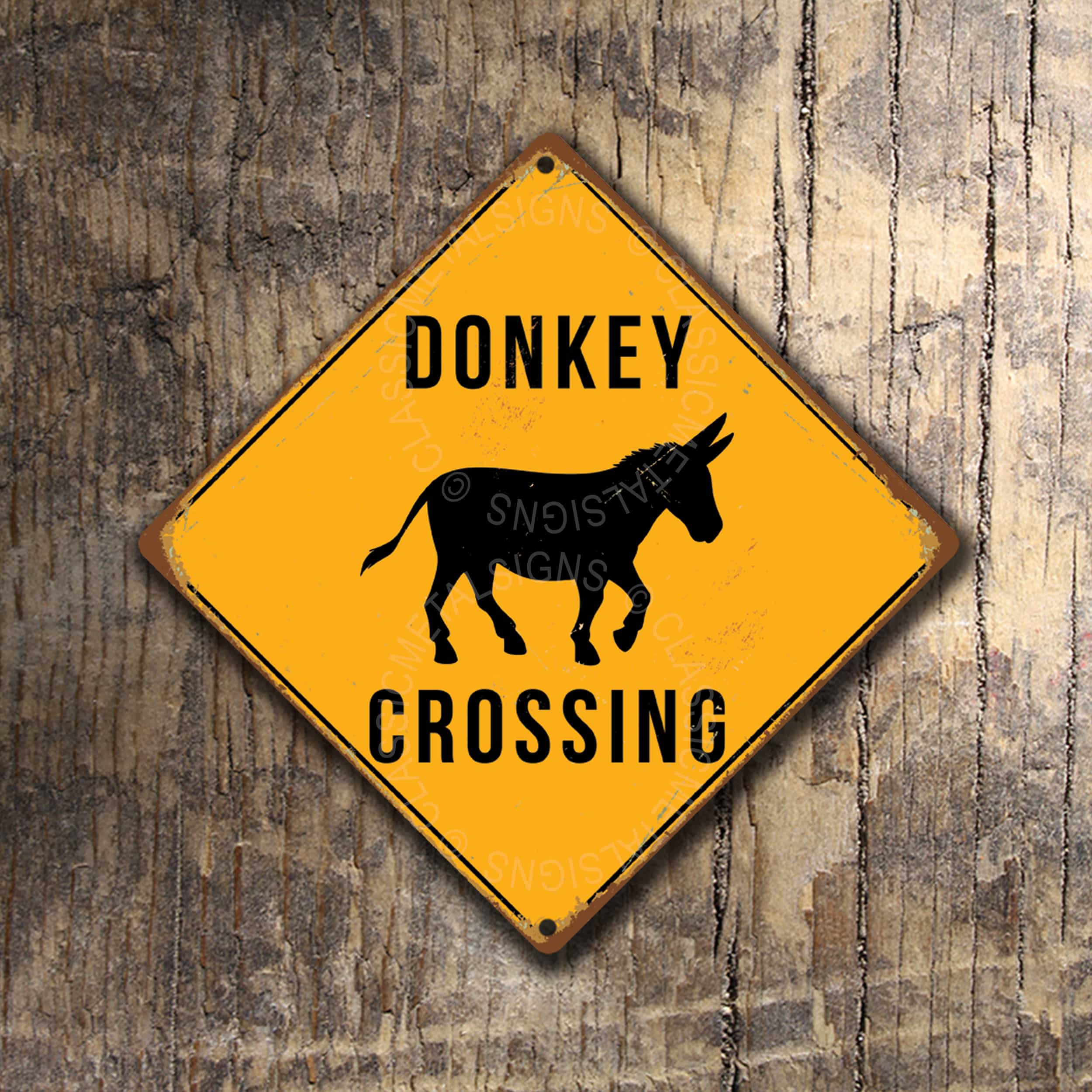 Donkey Crossing Signs