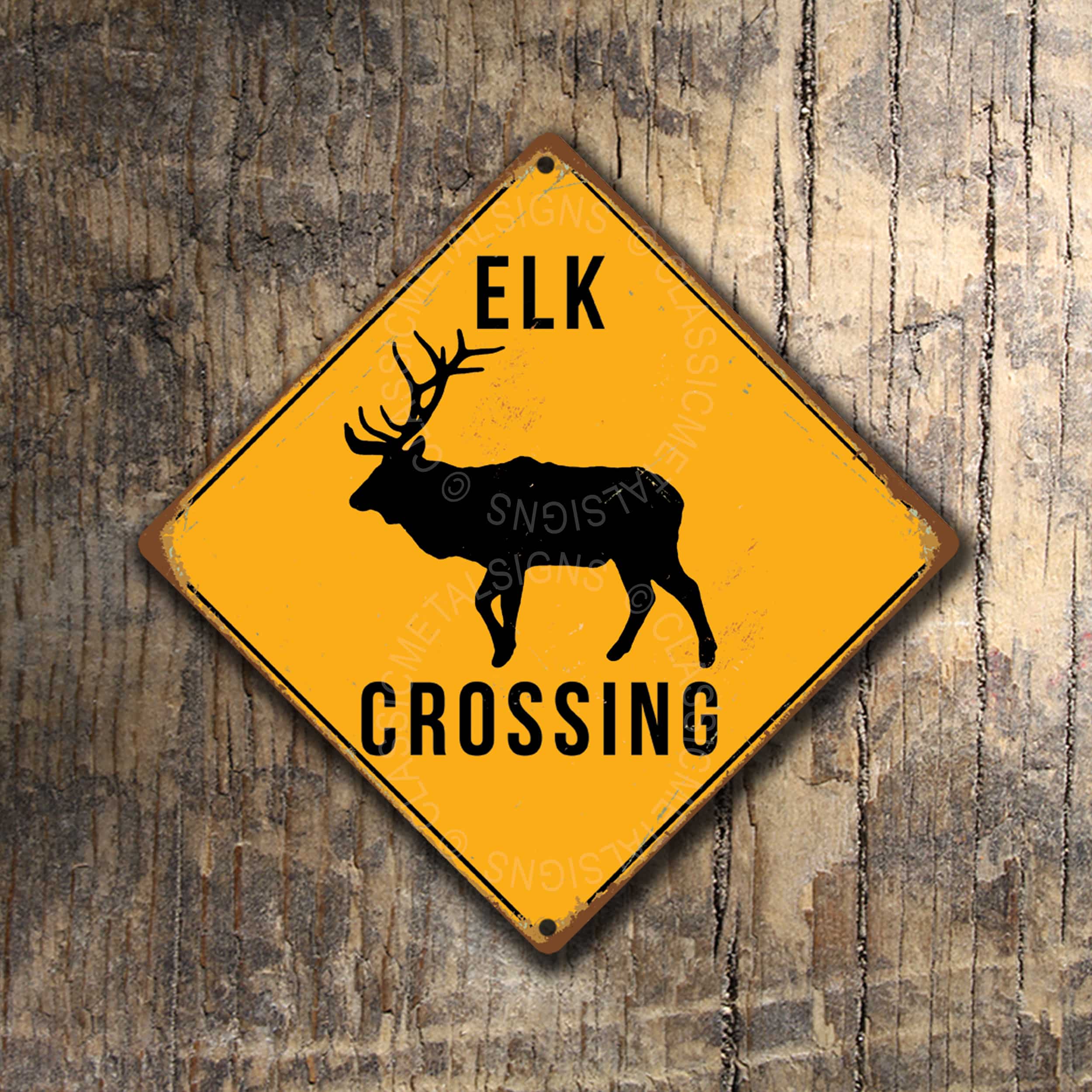 Elk Crossing Sign