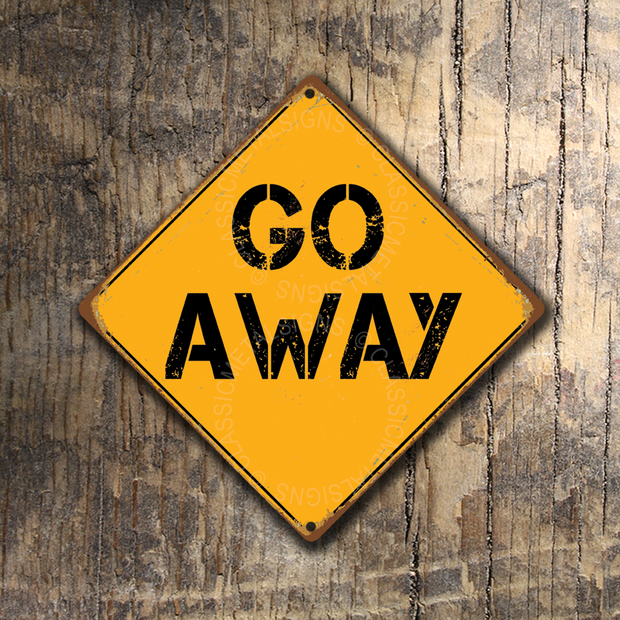 Go Away signs