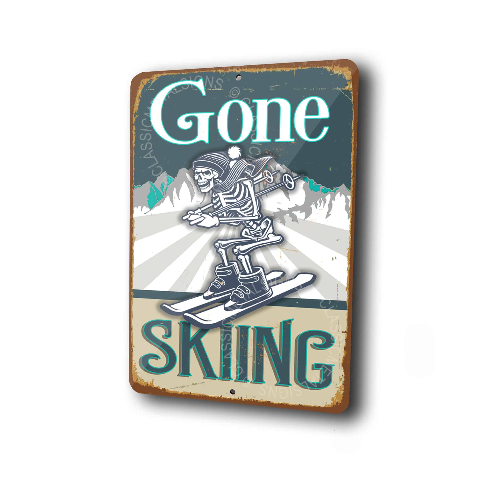 Gone skiing Sign