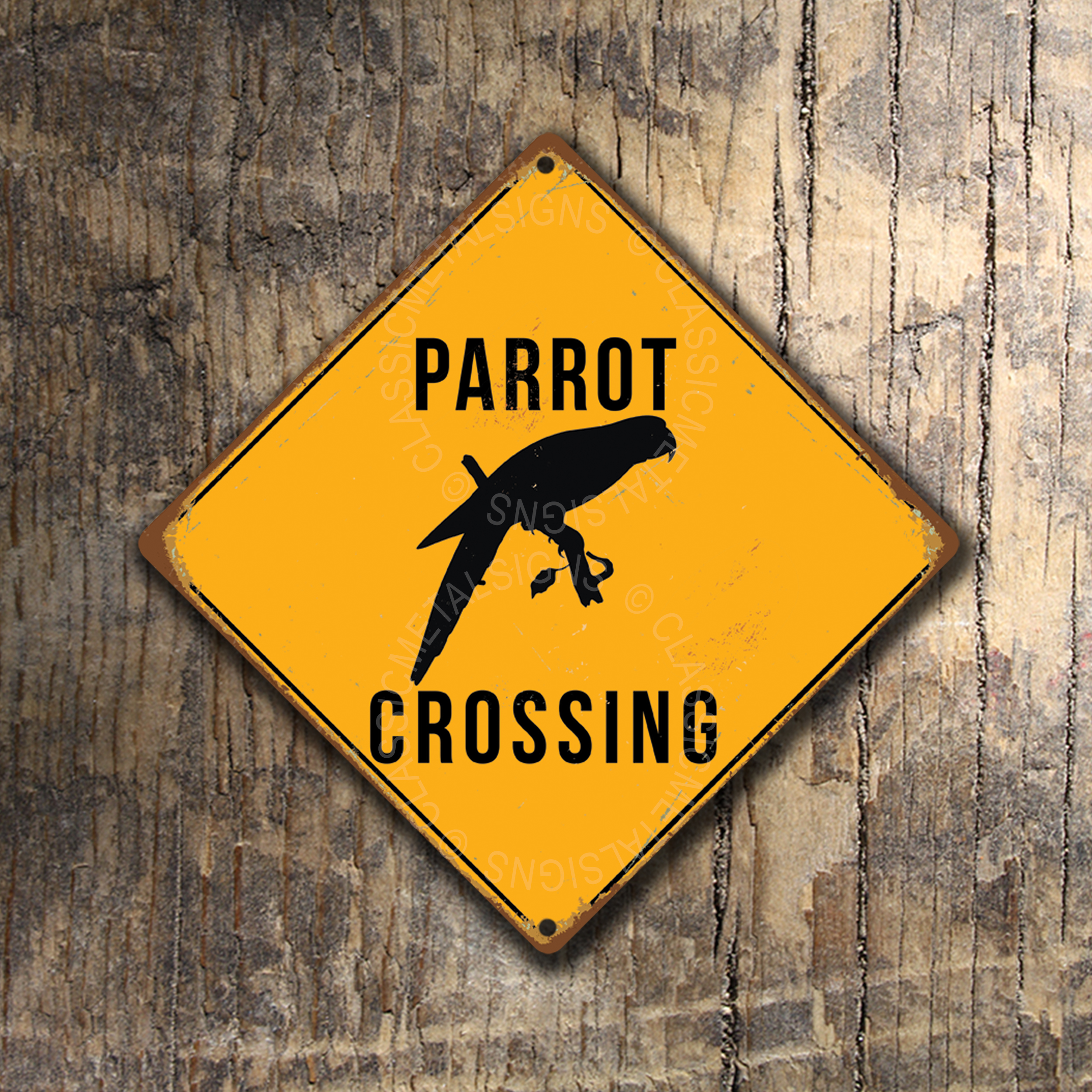 Parrot Crossing Sign