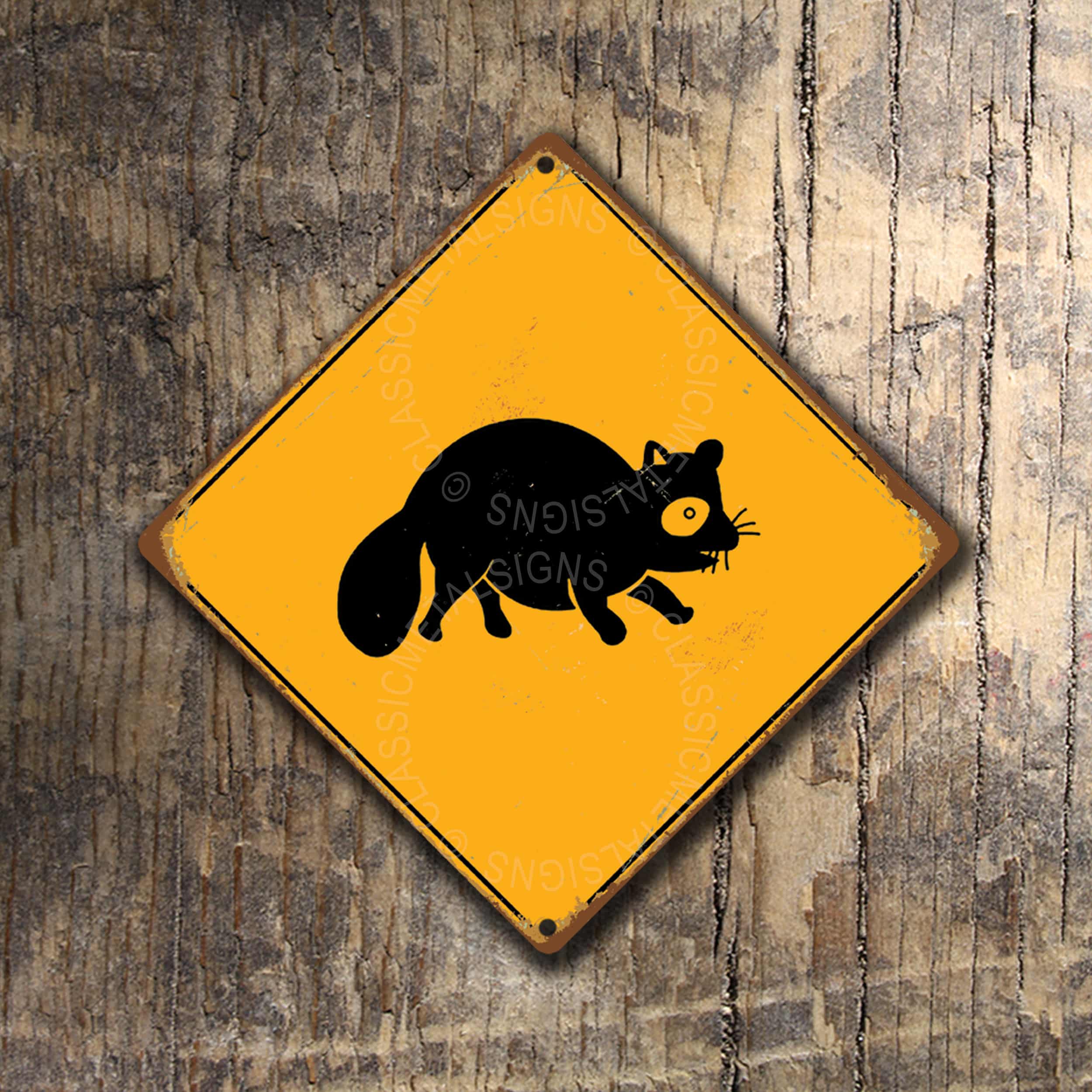 Tanuki Crossing Signs