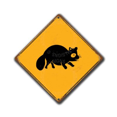 Tanuki Crossing Sign