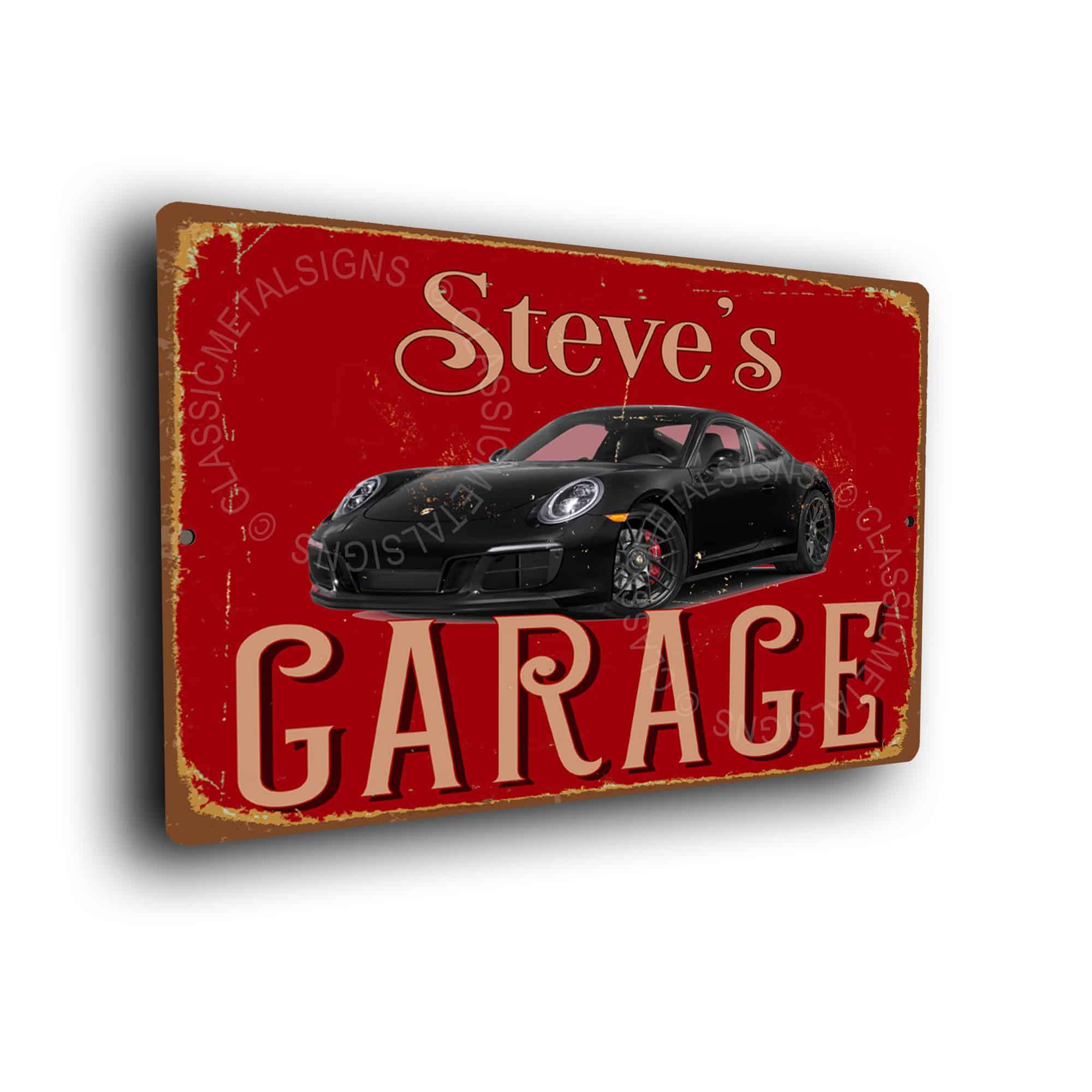Personalized Porsche Garage Sign
