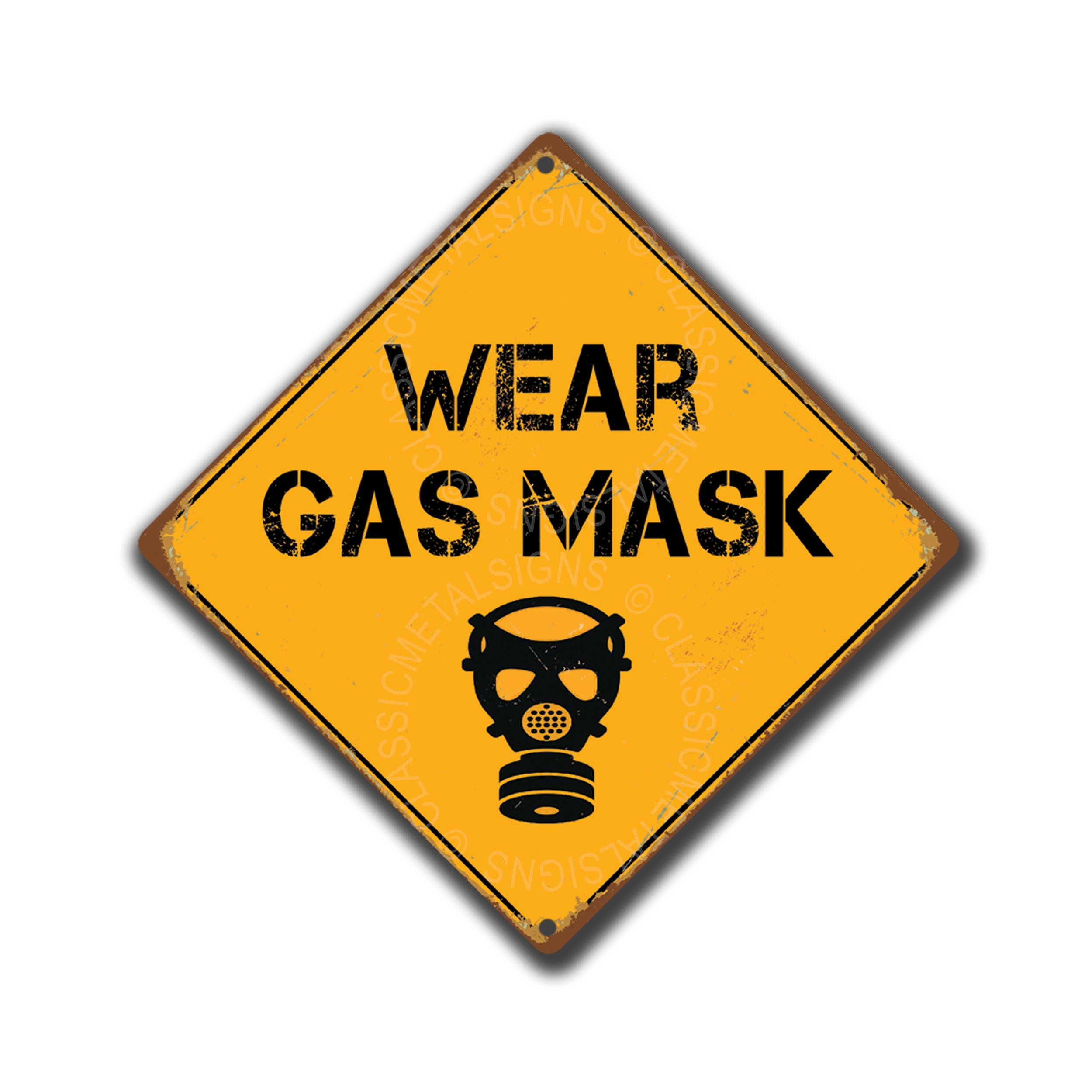 Wear Gas Mask Signs