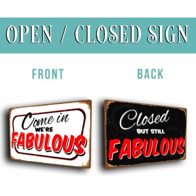 Open closed Fabulous Sign