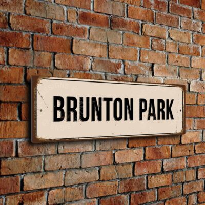Brunton Park Stadium Sign