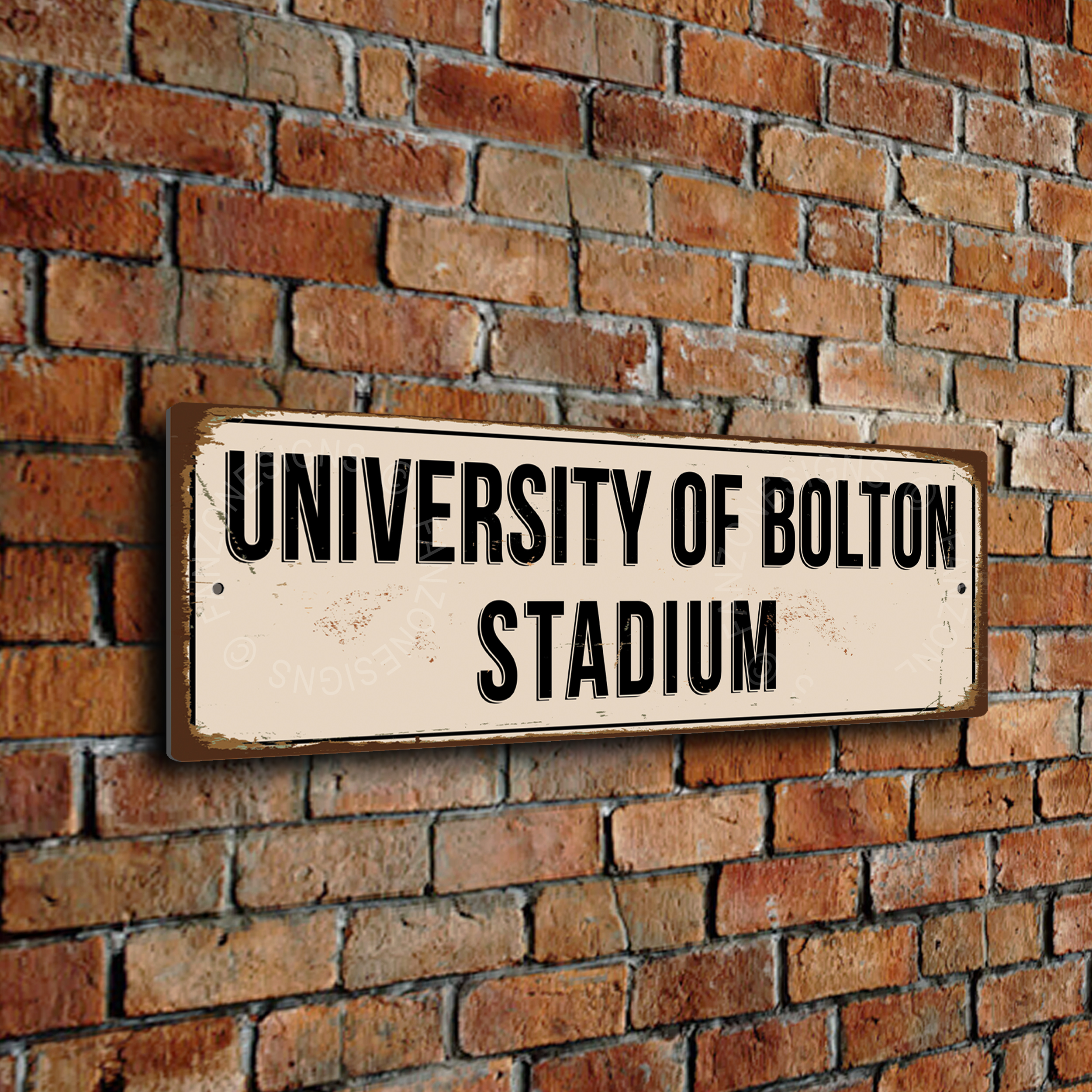University of Bolton Stadium Sign