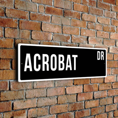 Acrobat street sign
